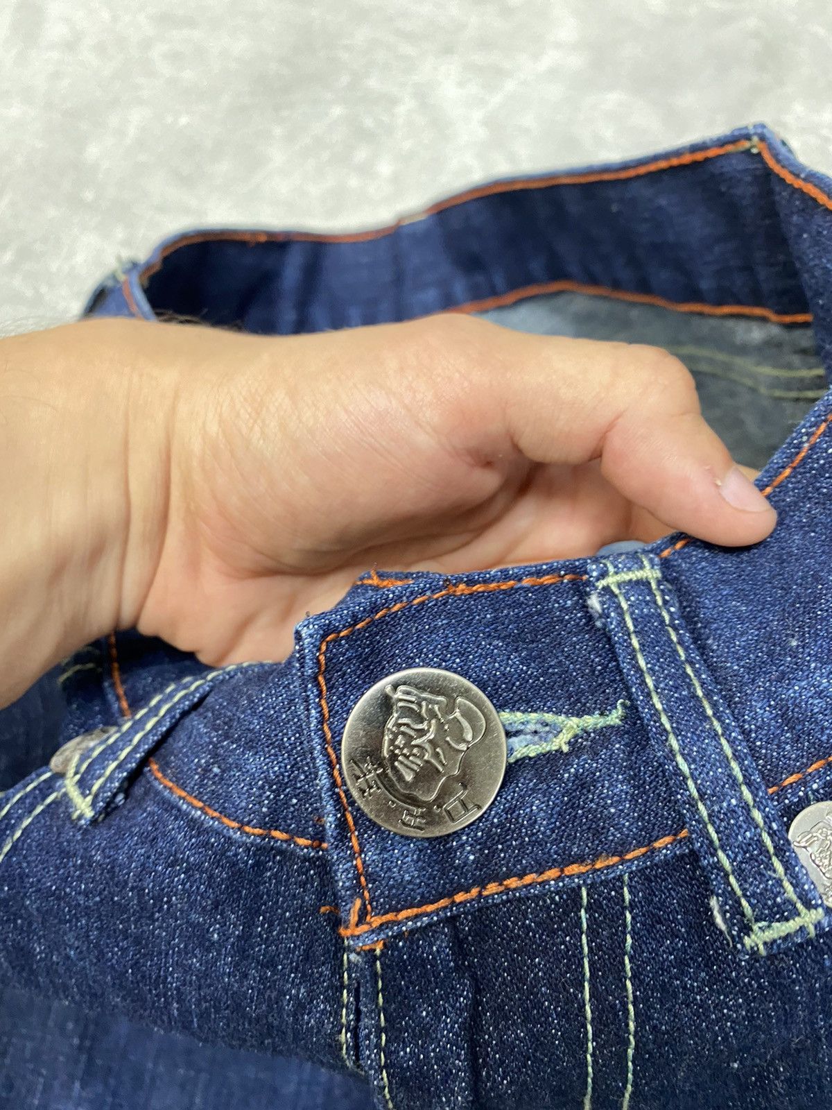 Ed Hardy × Japanese Brand × Vintage Crazy Vintage Y2K Ed Hardy denim Tatto Devil Japanese Skater Size US 32 / EU 48 - 21 Thumbnail