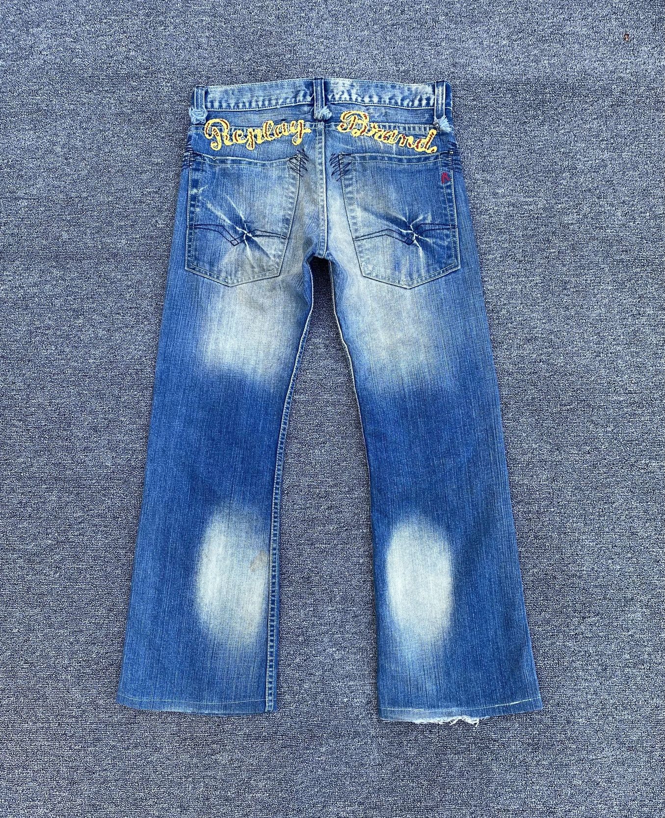 Replay (30x28)FLARED Replay faded wash dirty jean Lowrise Size US 30 / EU 46 - 1 Thumbnail