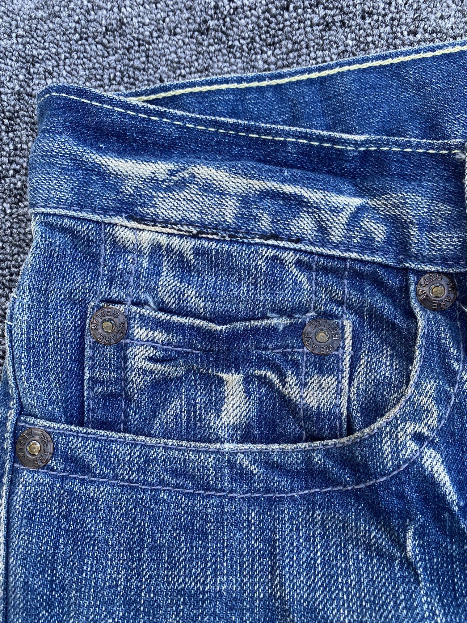 Replay (30x28)FLARED Replay faded wash dirty jean Lowrise Size US 30 / EU 46 - 6 Thumbnail