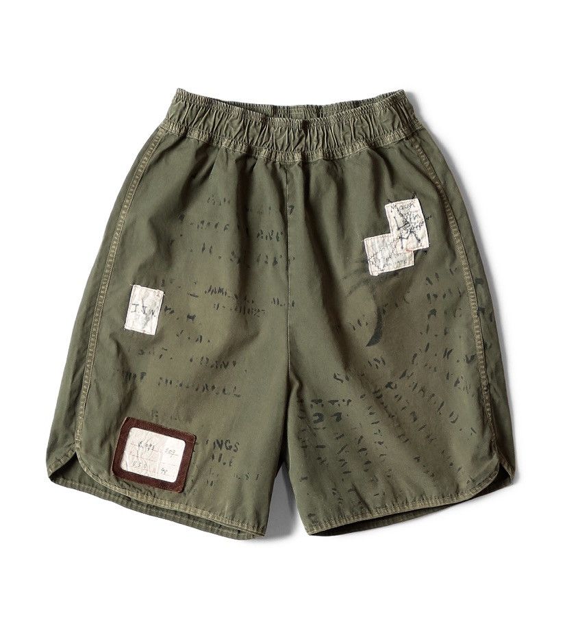 image of Kapital Cotton Burberry Remake Shorts M's Size 3 in Khaki, Men's