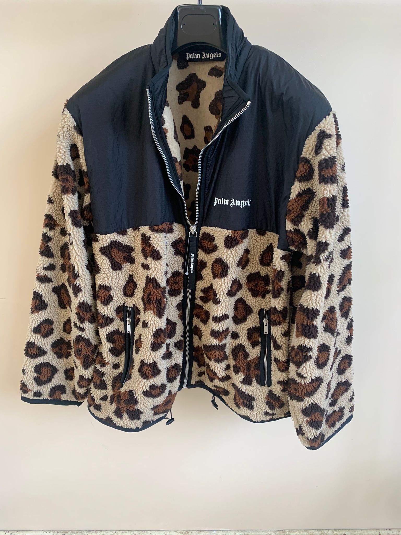 Palm Angels o1rshd Leopard Fleece Combo Jacket Size US M / EU 48-50 / 2 - 6 Thumbnail