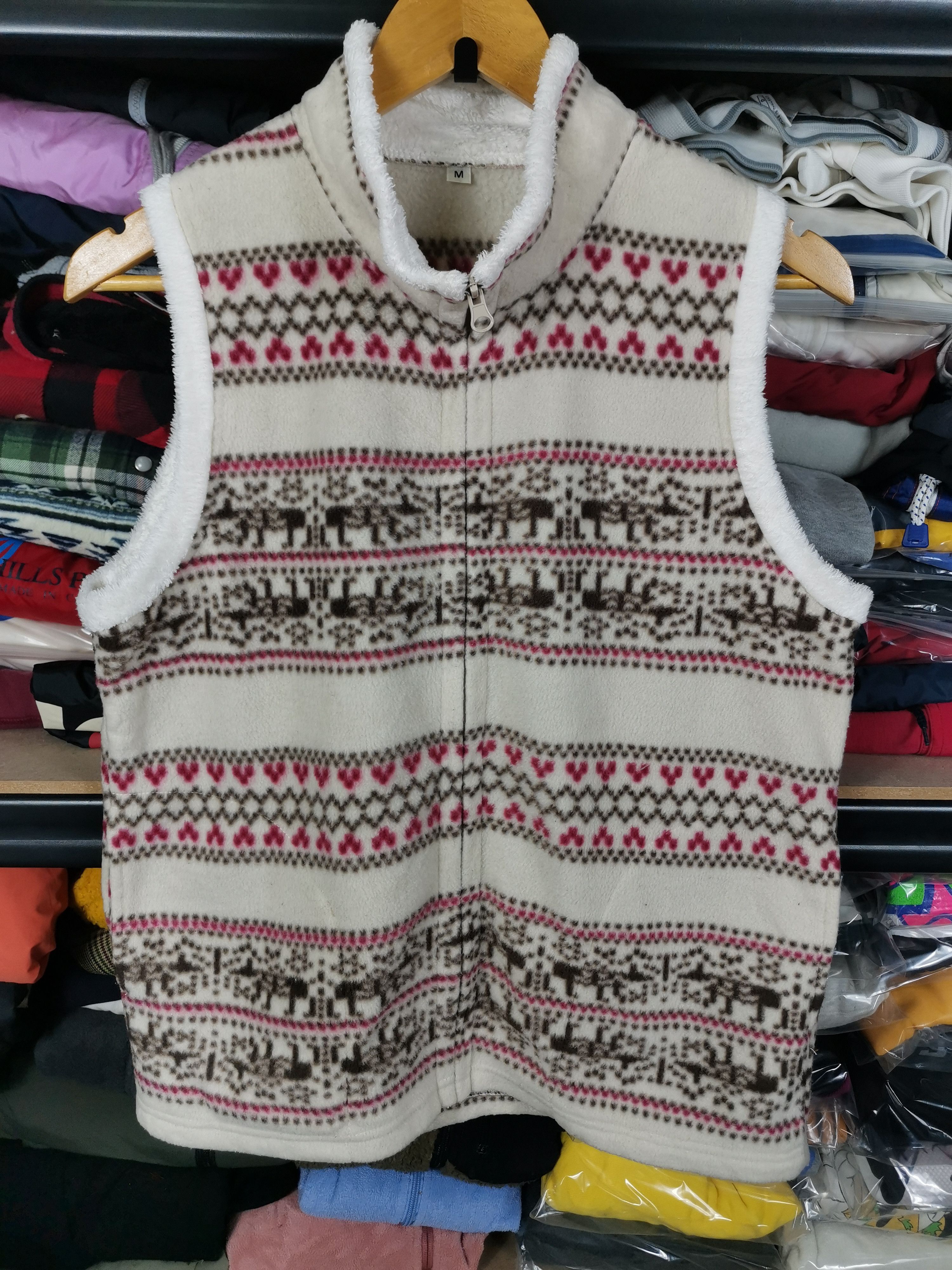 image of Archival Clothing x Vintage Navajo Fleece Vest, Men's (Size Medium)