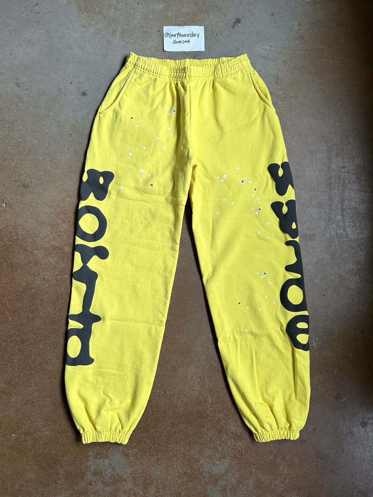 Young Thug Sp5der Beluga Sweatpants Gold Medium