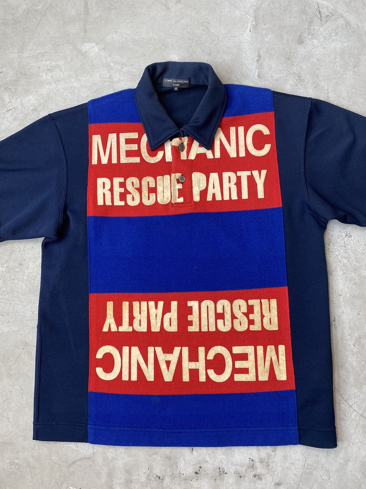 Comme des Garcons Homme Plus 2005 Comme Des Garçons Reconstructed Polo Shirt Size US M / EU 48-50 / 2 - 2 Thumbnail