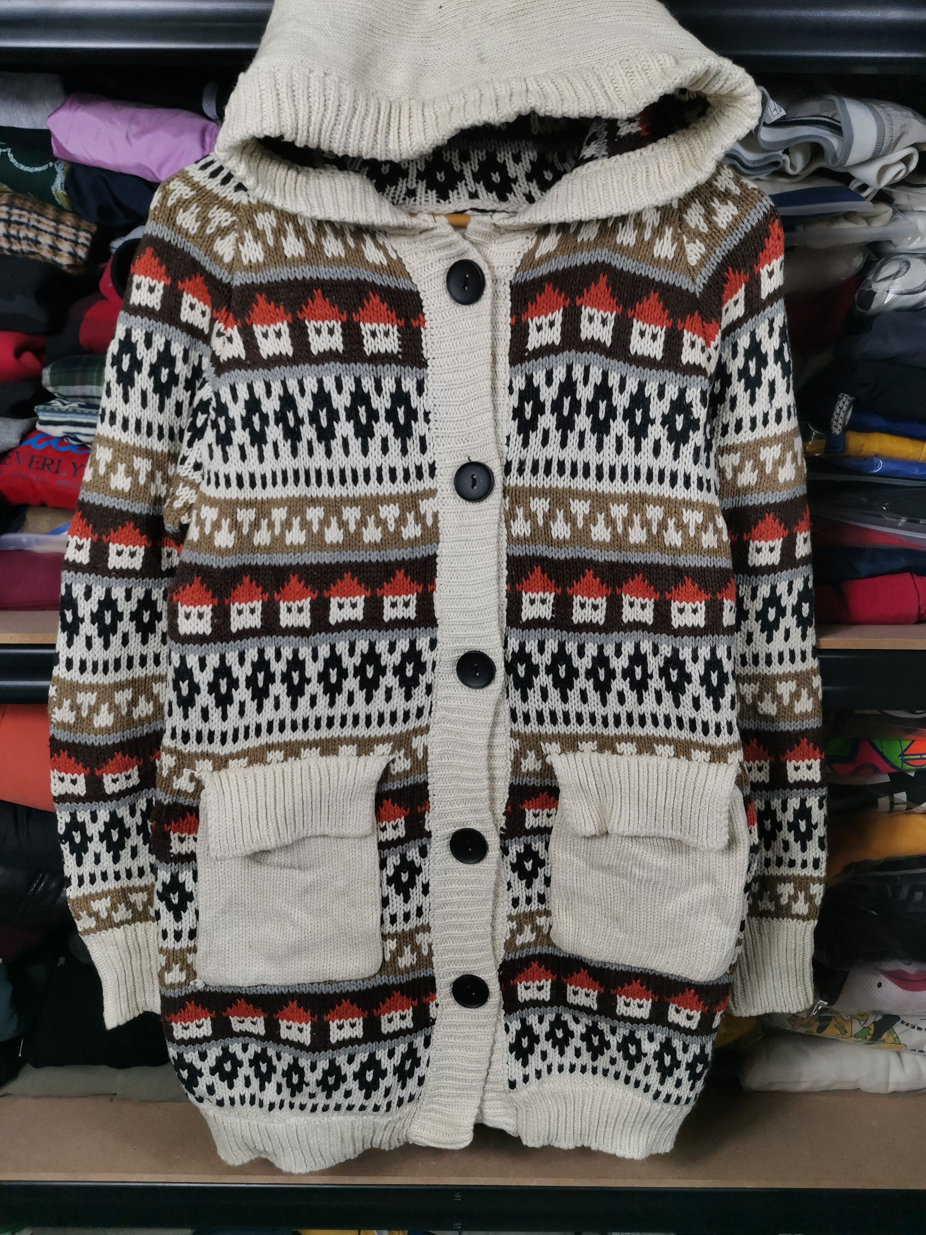 Japanese Brand Vintage Japanese Brand Navajo Knit Jacket Size US M / EU 48-50 / 2 - 1 Thumbnail