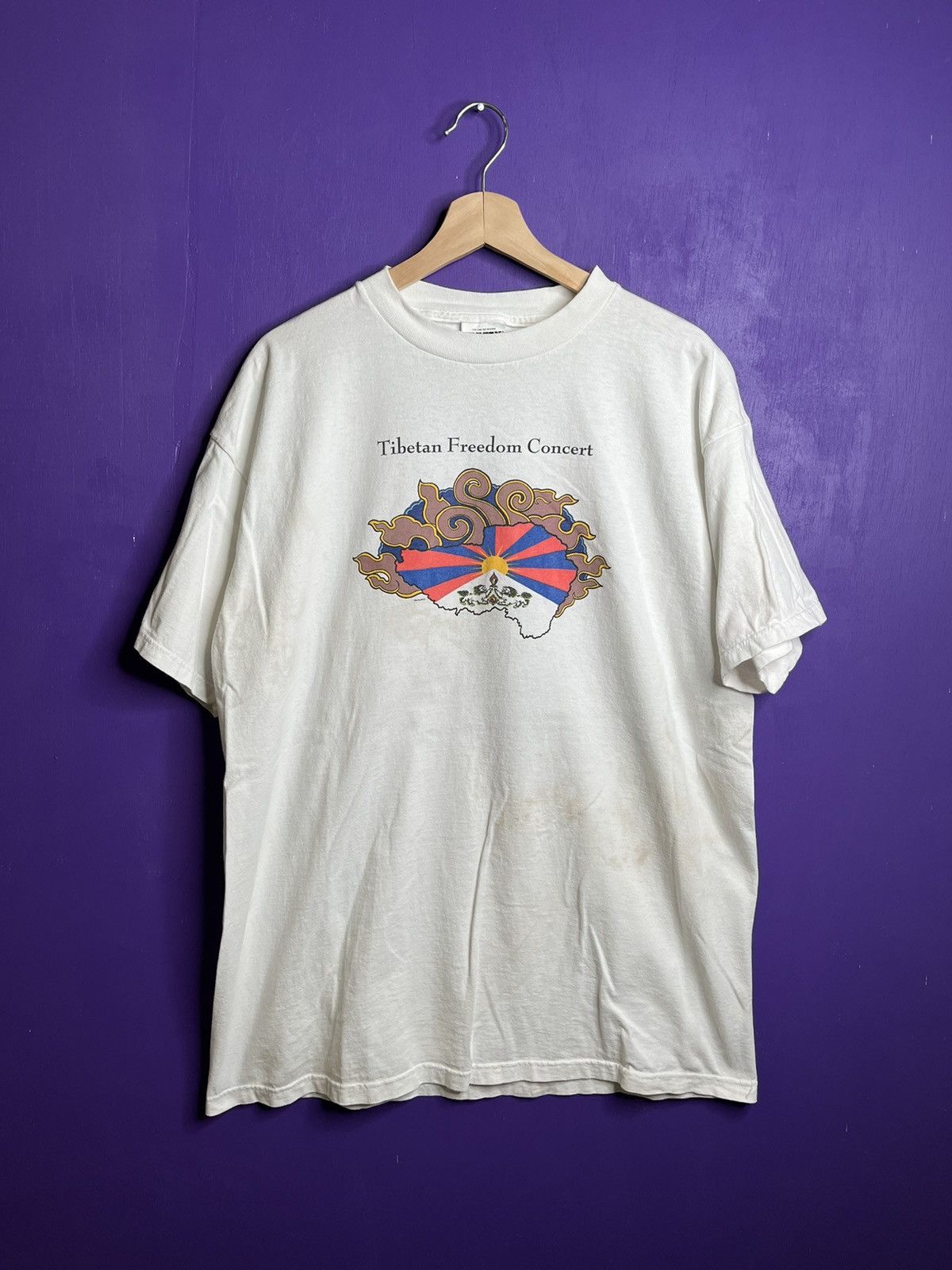 Vintage 1996 Tibetan freedom concert lineup t-shirt