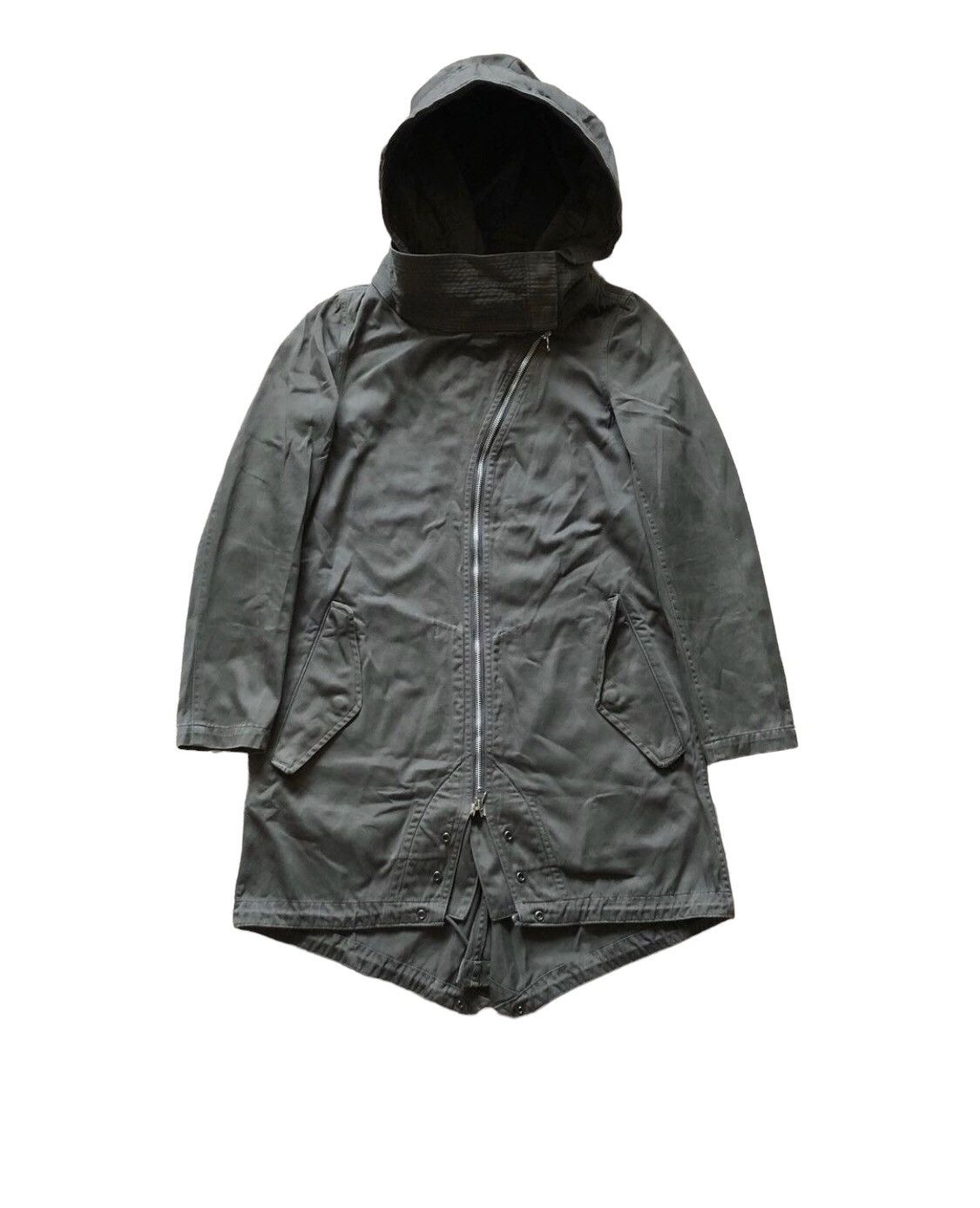 CABANE de ZUCCa 1990s Zucca Asymmetrical Zipper Parka Jacket Size US S / EU 44-46 / 1 - 2 Thumbnail