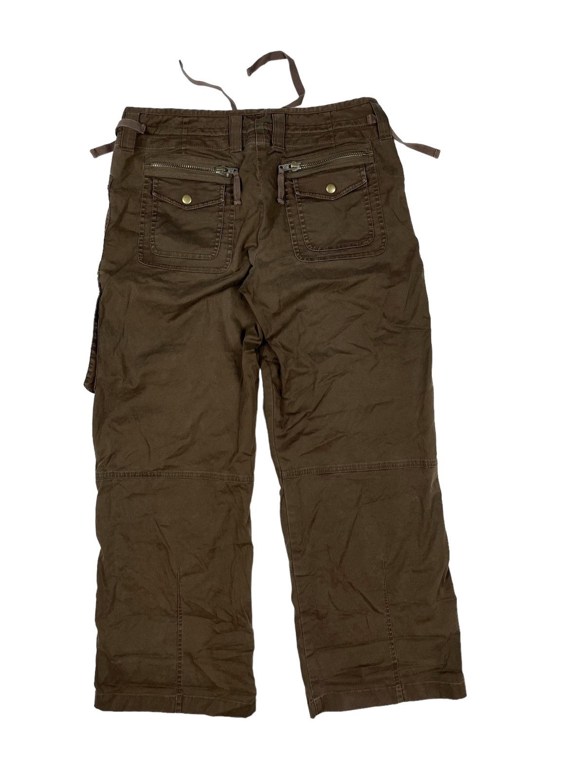 Other Vintage y2k Brown DKNY Cargo Bondage Pants Size 30" / US 8 / IT 44 - 2 Thumbnail