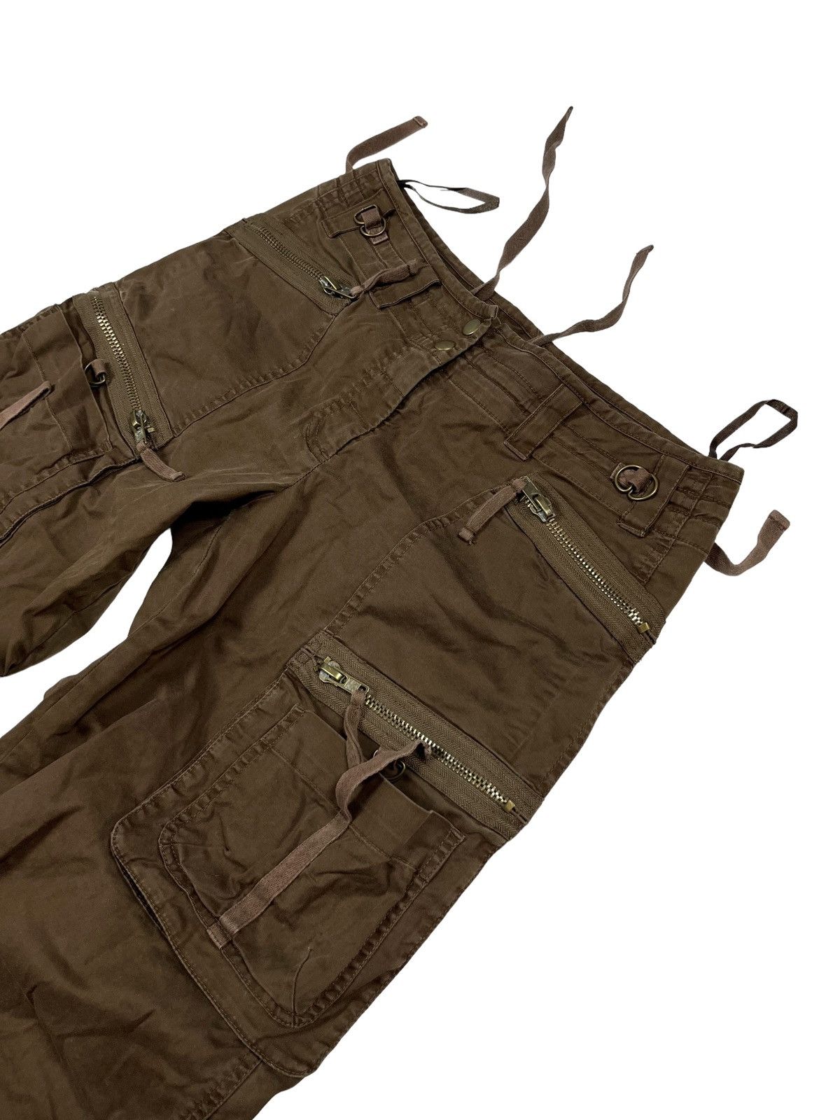 Other Vintage y2k Brown DKNY Cargo Bondage Pants Size 30" / US 8 / IT 44 - 6 Thumbnail