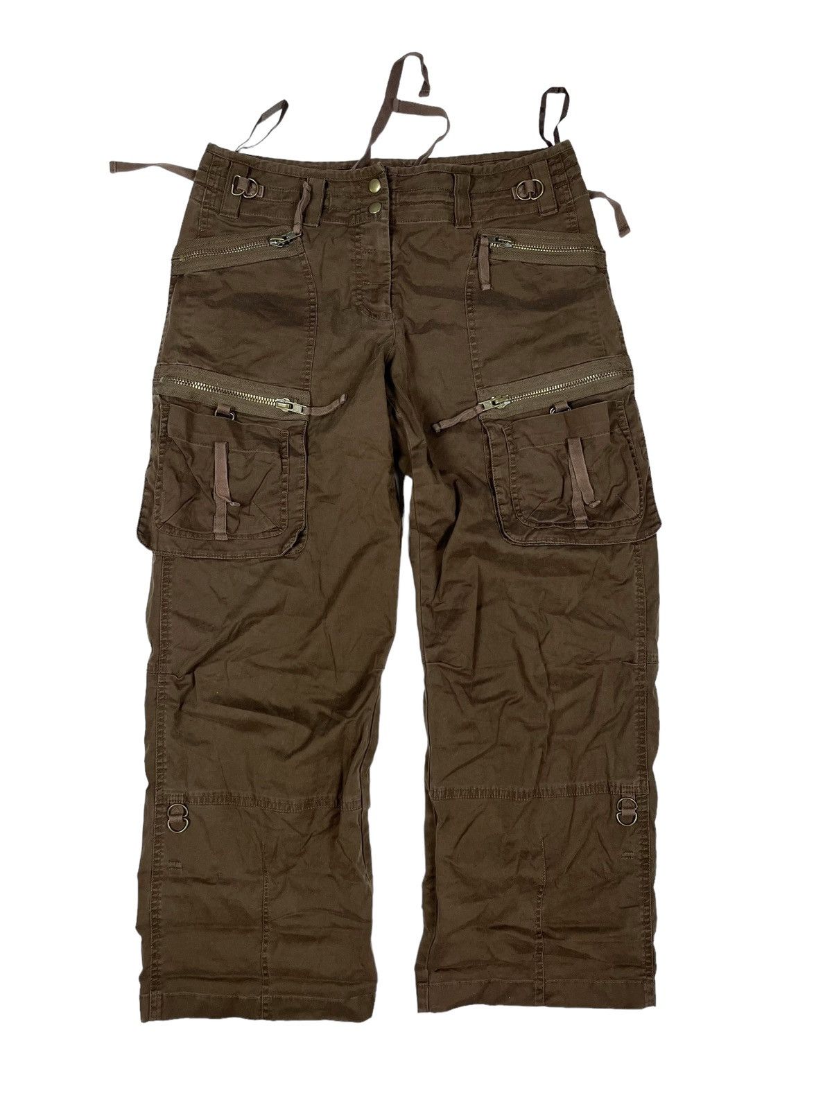 Other Vintage y2k Brown DKNY Cargo Bondage Pants Size 30" / US 8 / IT 44 - 1 Thumbnail