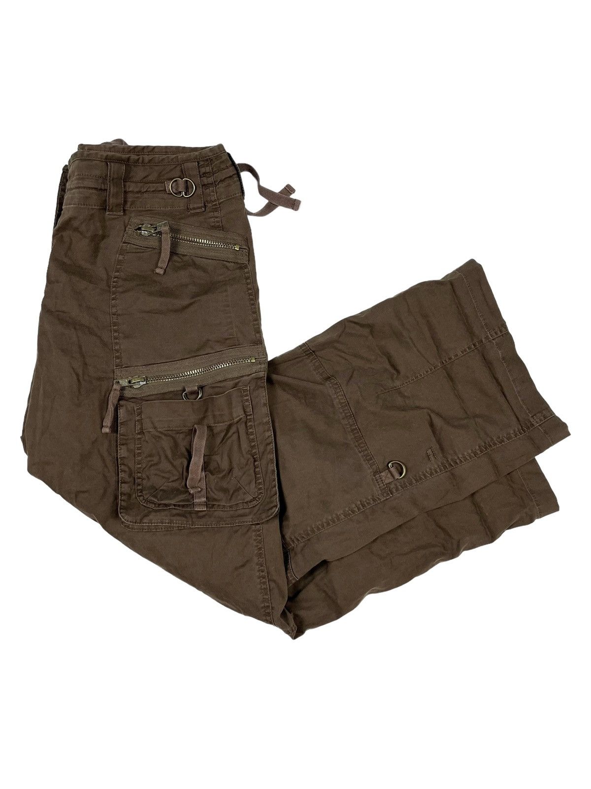 Other Vintage y2k Brown DKNY Cargo Bondage Pants Size 30" / US 8 / IT 44 - 3 Thumbnail