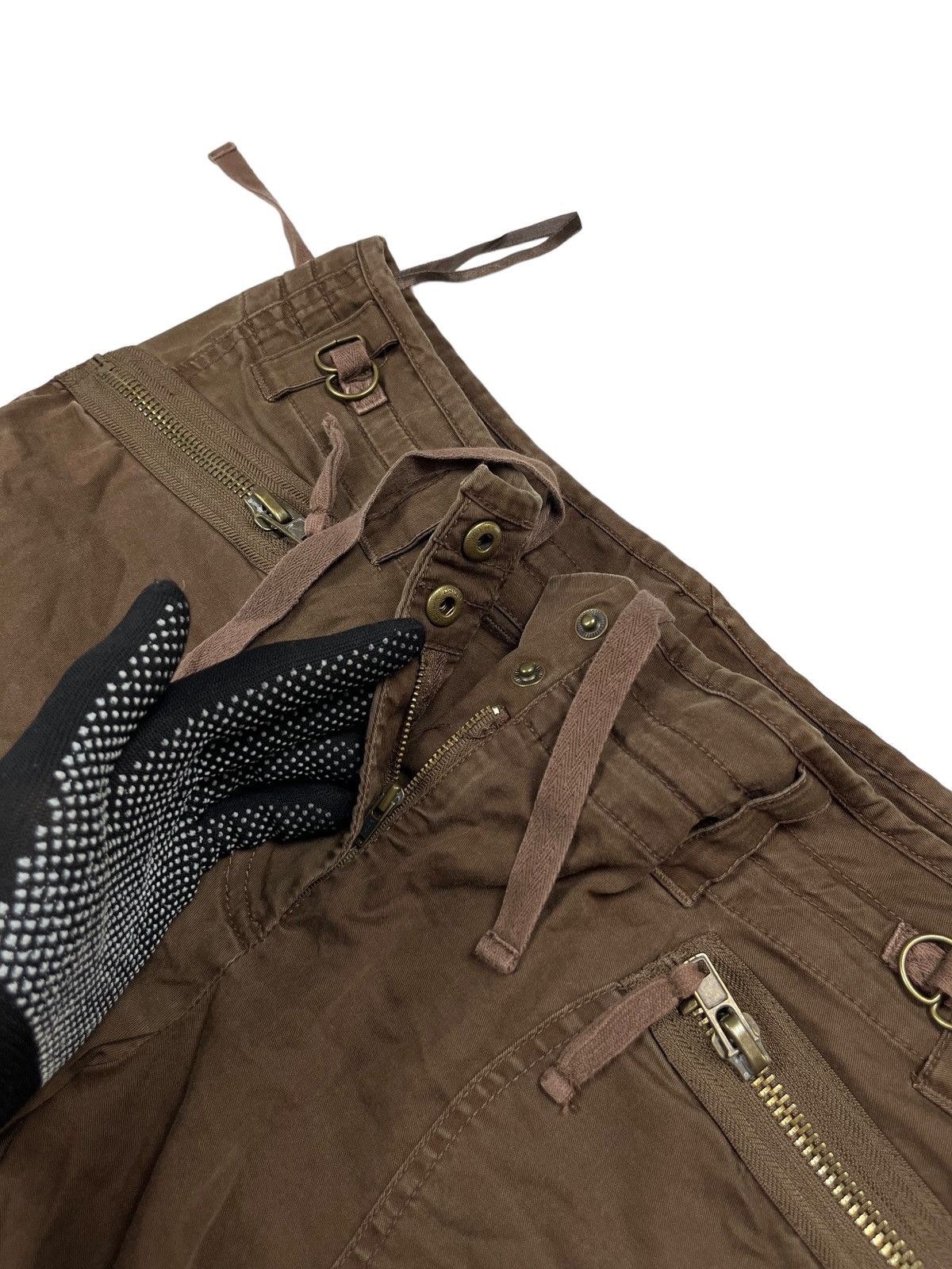 Other Vintage y2k Brown DKNY Cargo Bondage Pants Size 30" / US 8 / IT 44 - 7 Thumbnail