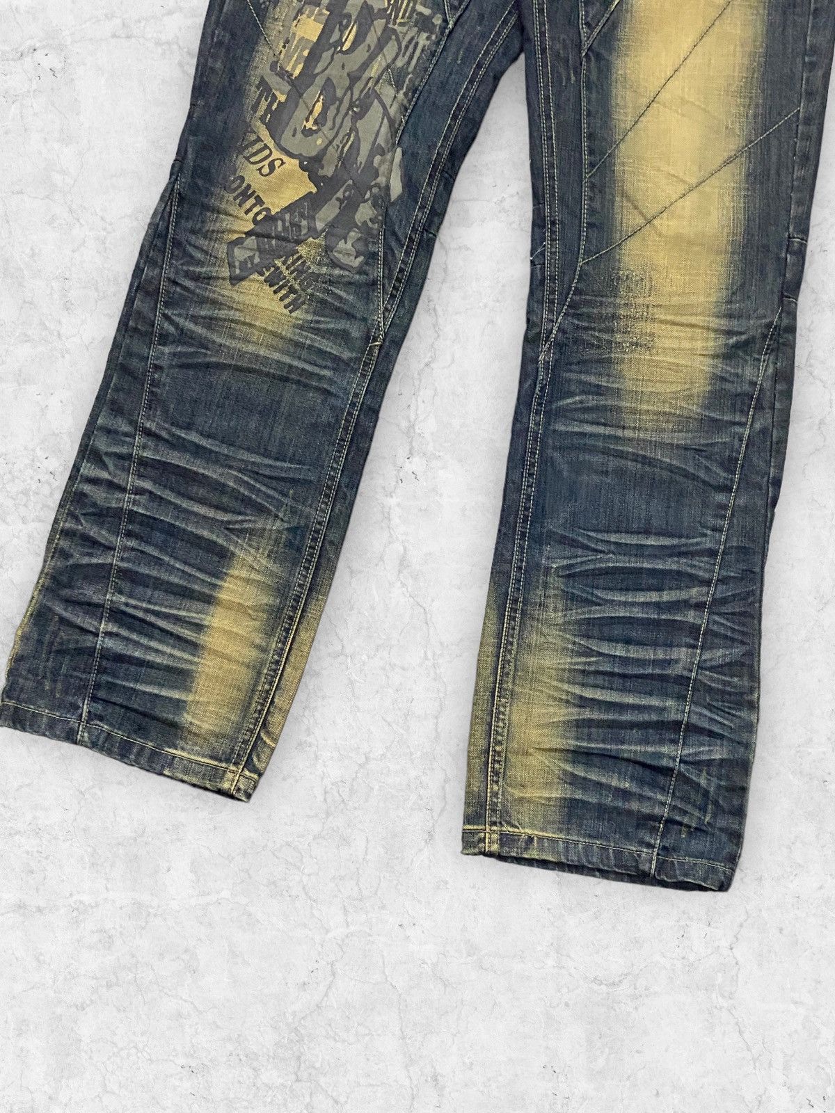Japanese Brand Mushenghuo Japan Mud Wash Denim Pants With Belt Size US 32 / EU 48 - 5 Thumbnail