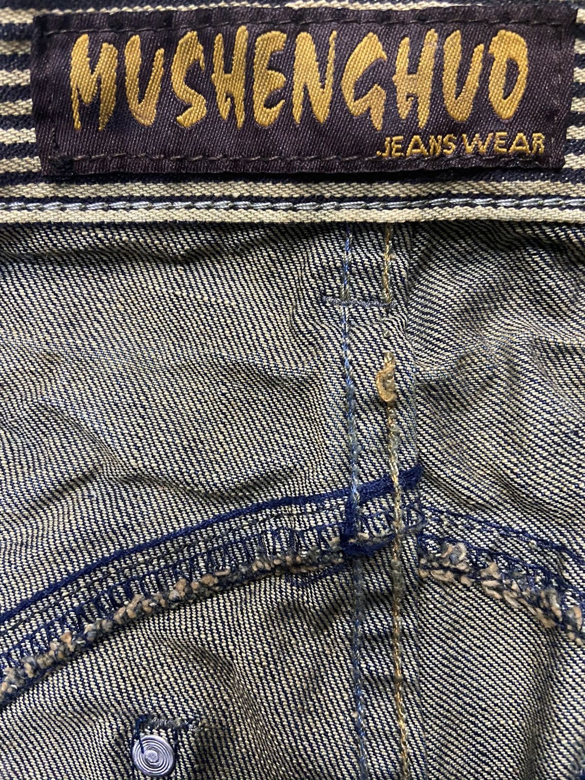 Japanese Brand Mushenghuo Japan Mud Wash Denim Pants With Belt Size US 32 / EU 48 - 11 Thumbnail
