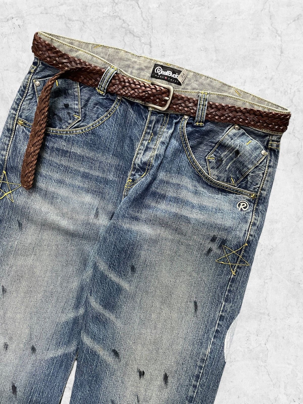 Japanese Brand × Vintage Vintage Designer RealBVoice Streetwear Baggy Denim With Belt Size US 34 / EU 50 - 5 Thumbnail