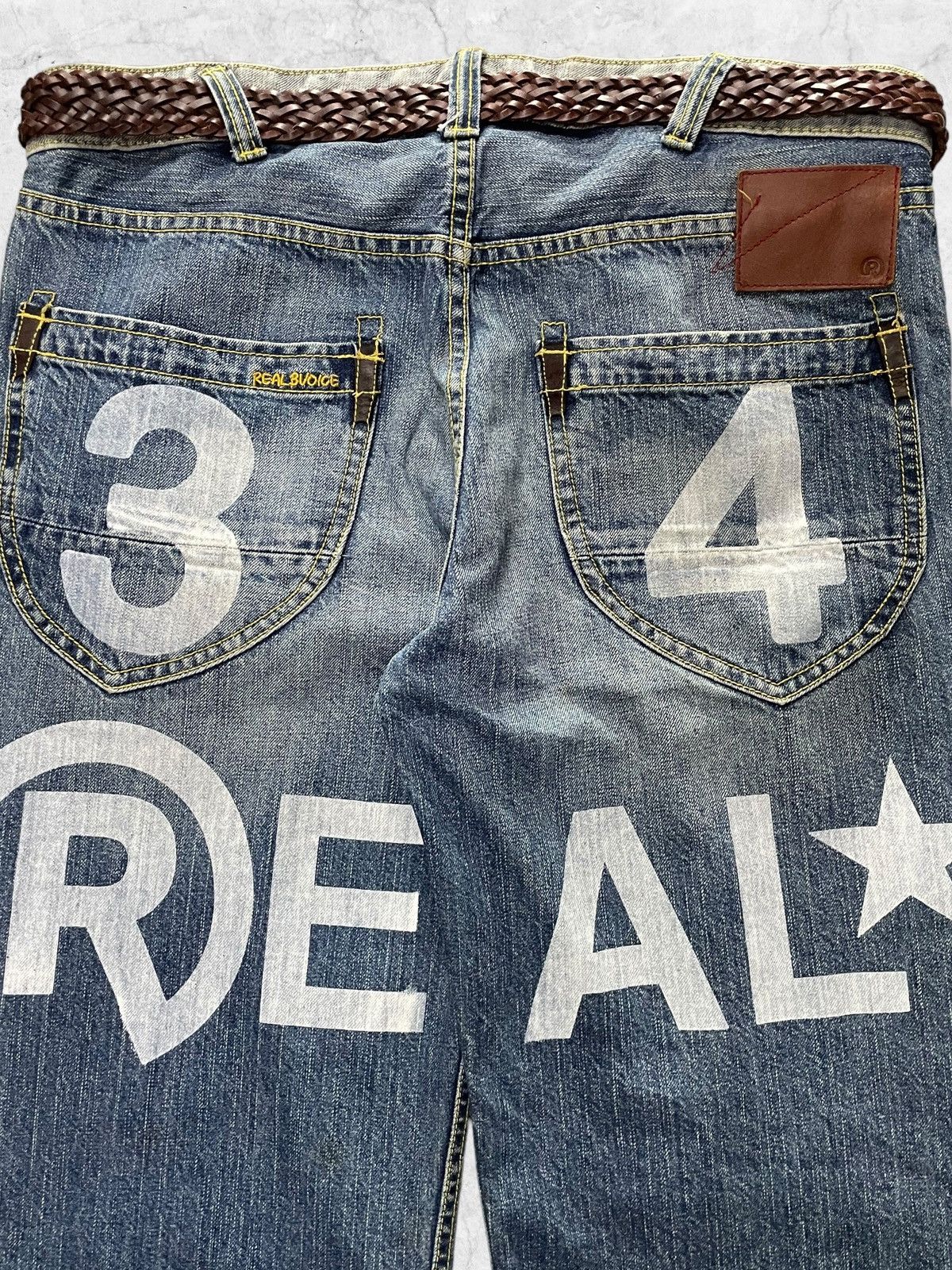 Japanese Brand × Vintage Vintage Designer RealBVoice Streetwear Baggy Denim With Belt Size US 34 / EU 50 - 10 Thumbnail