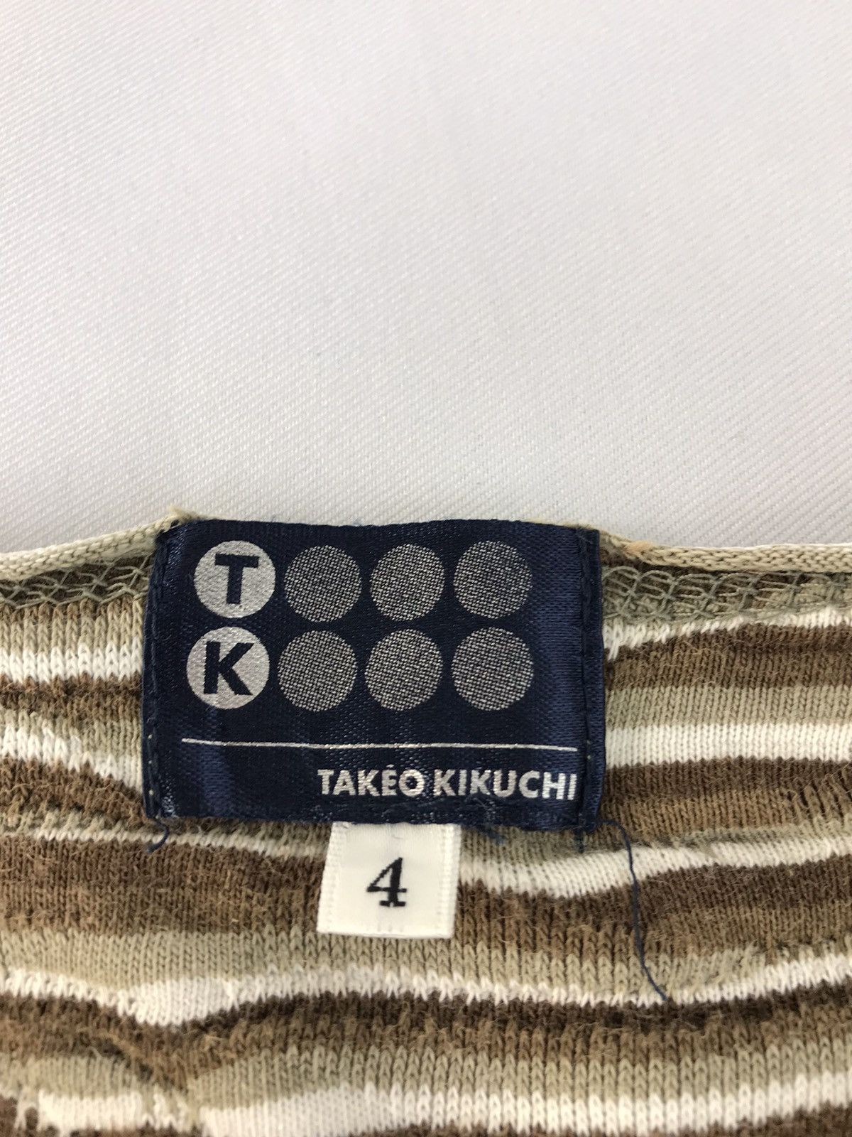 Takeo Kikuchi × Vintage Vintage Takeo Kikuchi Double Neck Design Striped Style Size US L / EU 52-54 / 3 - 5 Thumbnail