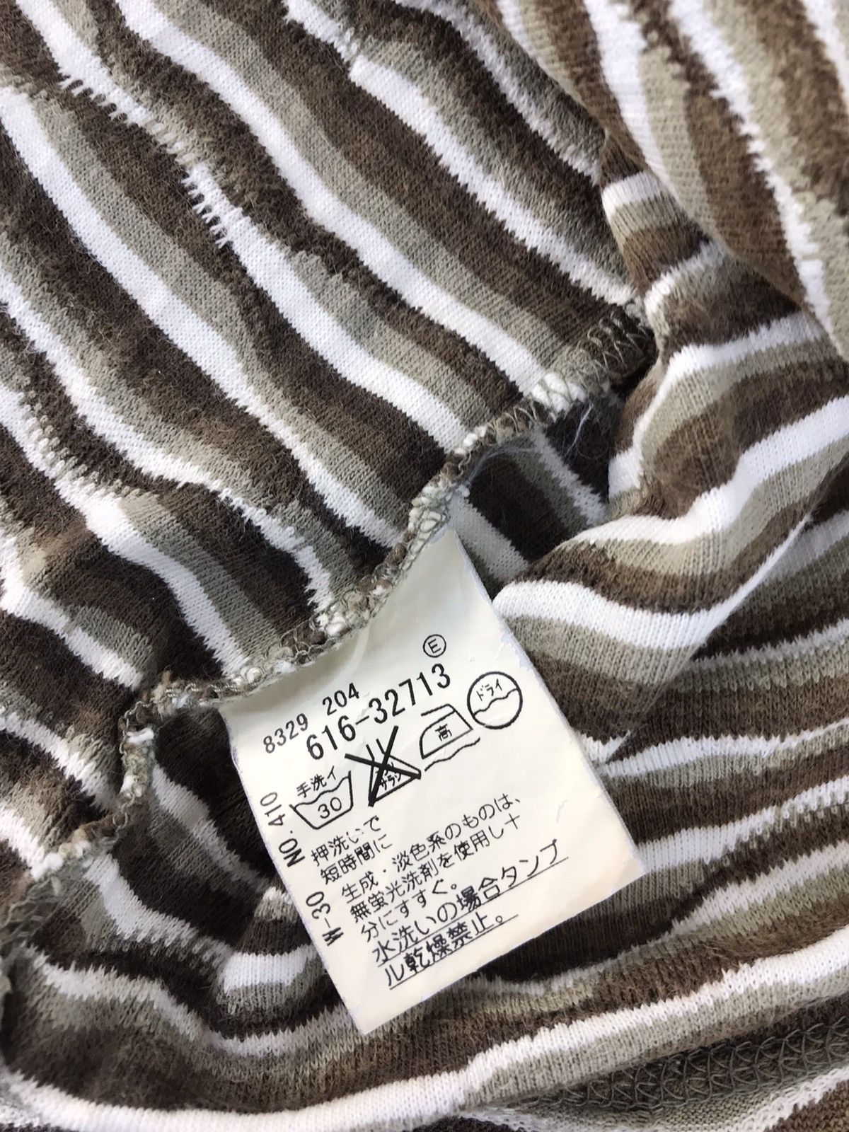 Takeo Kikuchi × Vintage Vintage Takeo Kikuchi Double Neck Design Striped Style Size US L / EU 52-54 / 3 - 6 Thumbnail