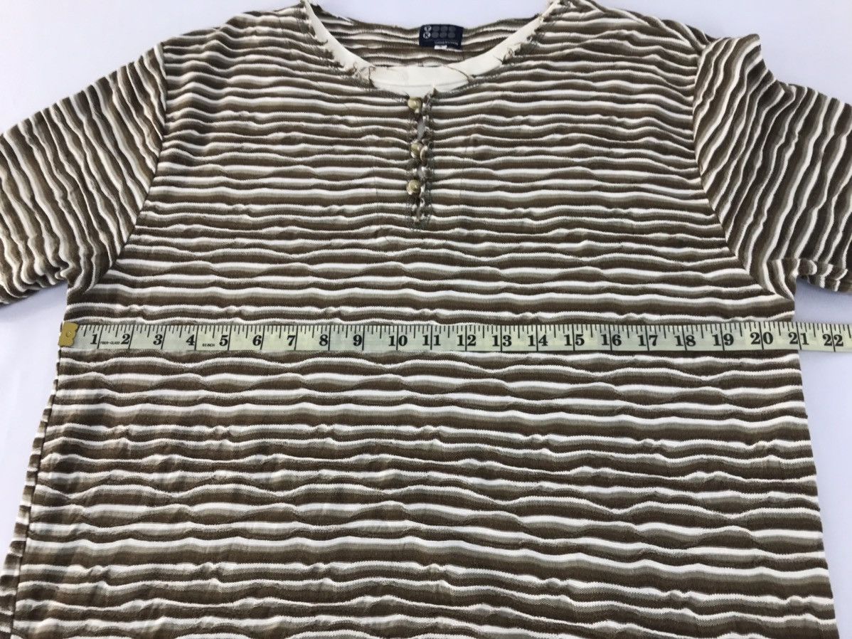 Takeo Kikuchi × Vintage Vintage Takeo Kikuchi Double Neck Design Striped Style Size US L / EU 52-54 / 3 - 8 Thumbnail