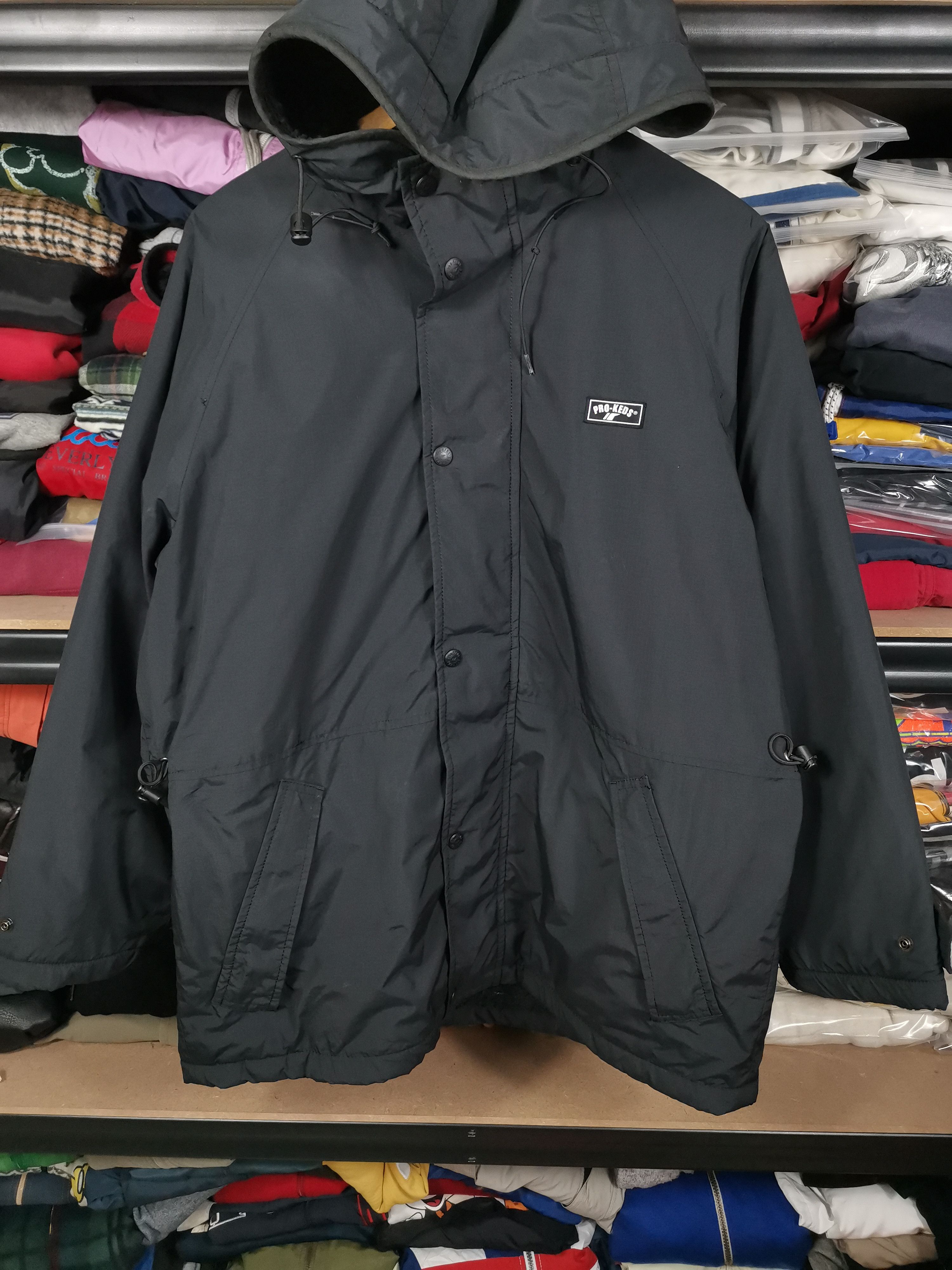 image of Archival Clothing x Pro Keds Vintage Pro Keds Linning Sherpa Jacket in Black (Size XL)