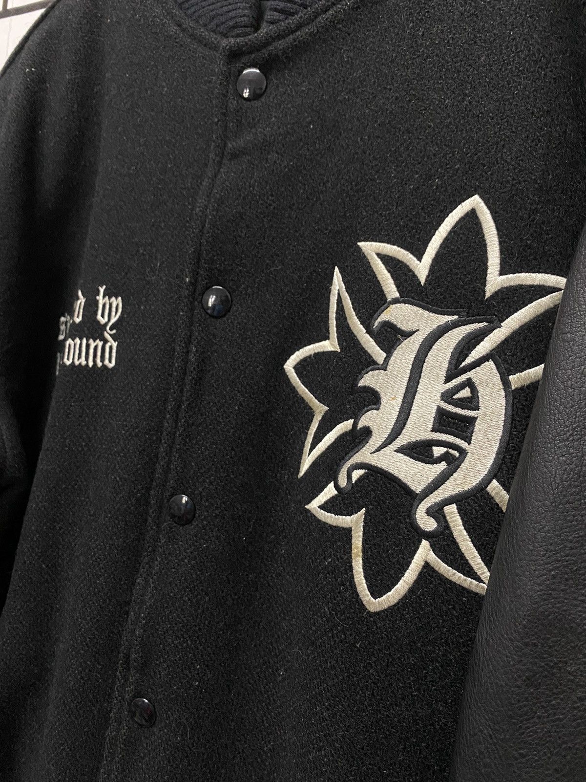 Japanese Brand Vintage Haughty Japan Cross Skull Leather Varsity Jacket Size US L / EU 52-54 / 3 - 12 Thumbnail
