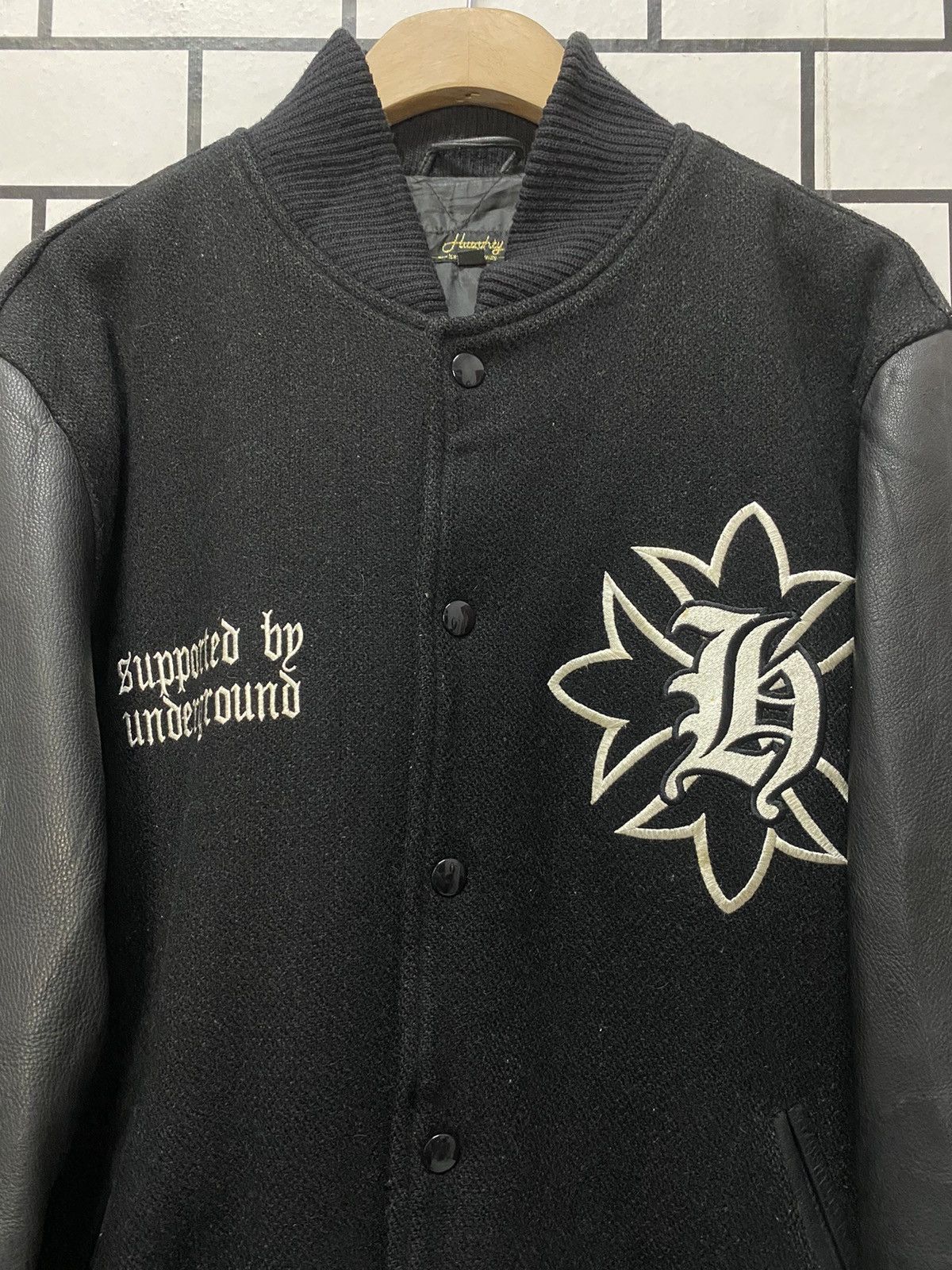 Japanese Brand Vintage Haughty Japan Cross Skull Leather Varsity Jacket Size US L / EU 52-54 / 3 - 10 Thumbnail