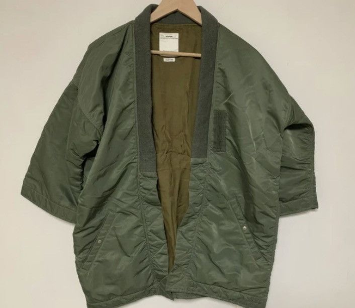 image of Visvim 18Ss Sanjuro Kimono Jkt in Olive, Men's (Size XL)