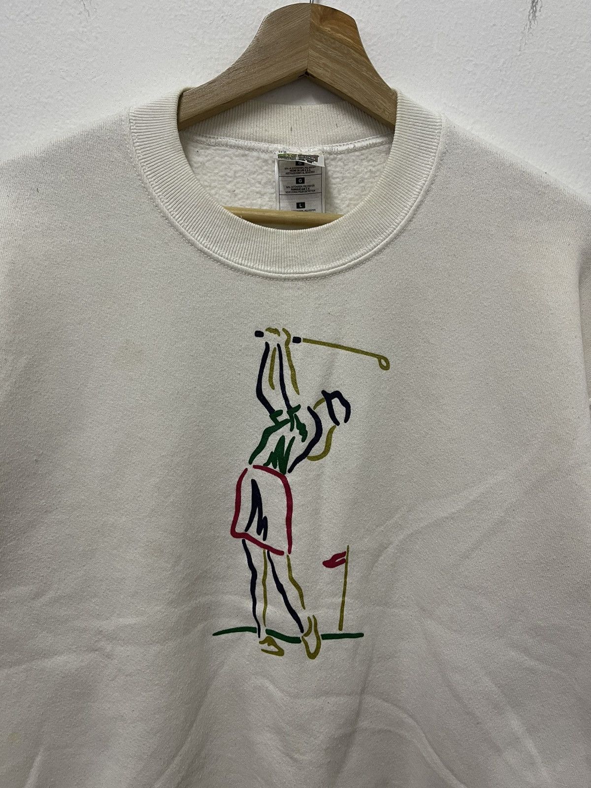 Fruit Of The Loom × Vintage Vintage Golfing Printed Graphic Art Sweatshirt Size US L / EU 52-54 / 3 - 2 Thumbnail
