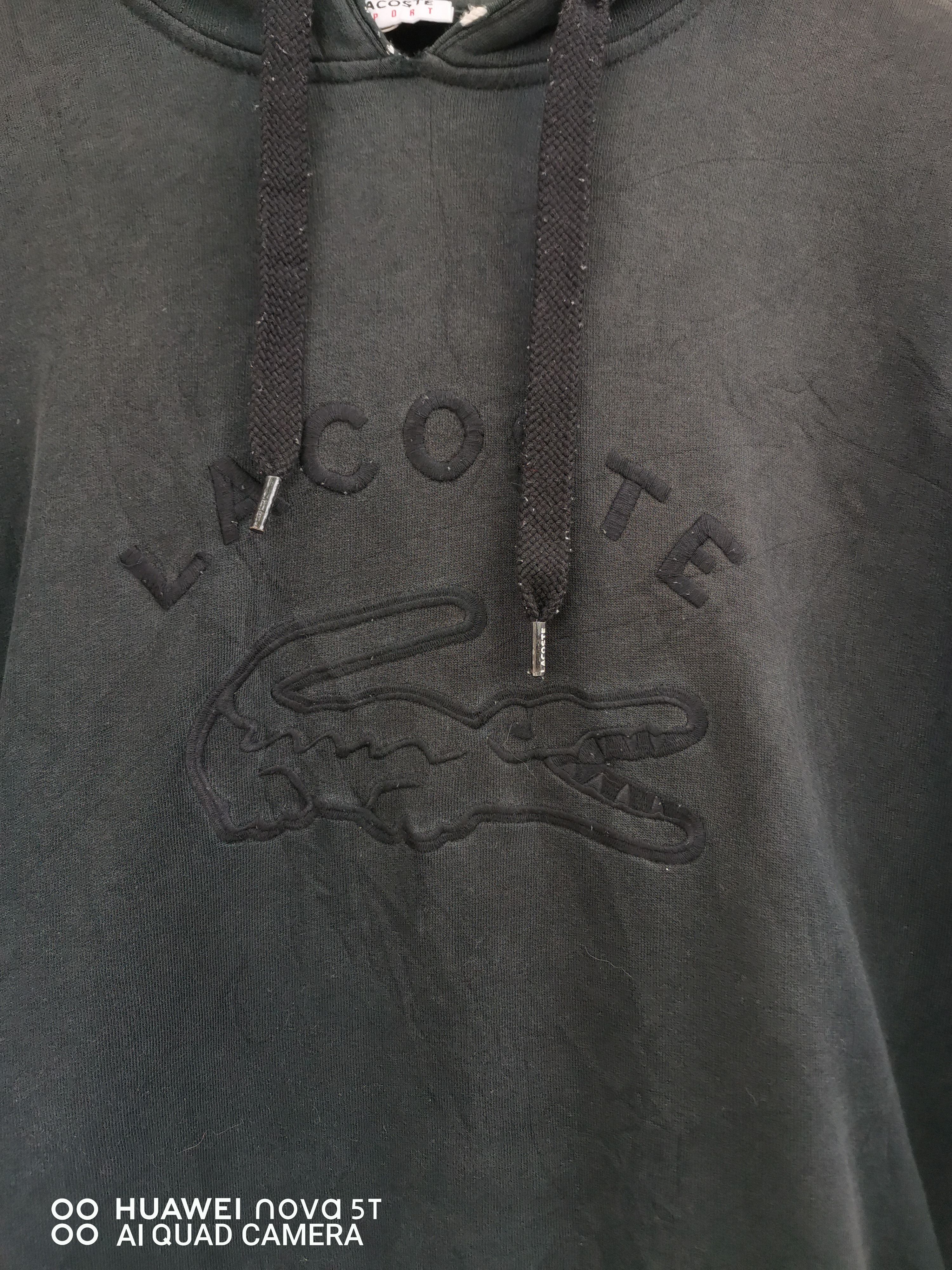 Lacoste Vintage Trashed Lacoste Hoodie Sun Faded Size US XL / EU 56 / 4 - 2 Thumbnail