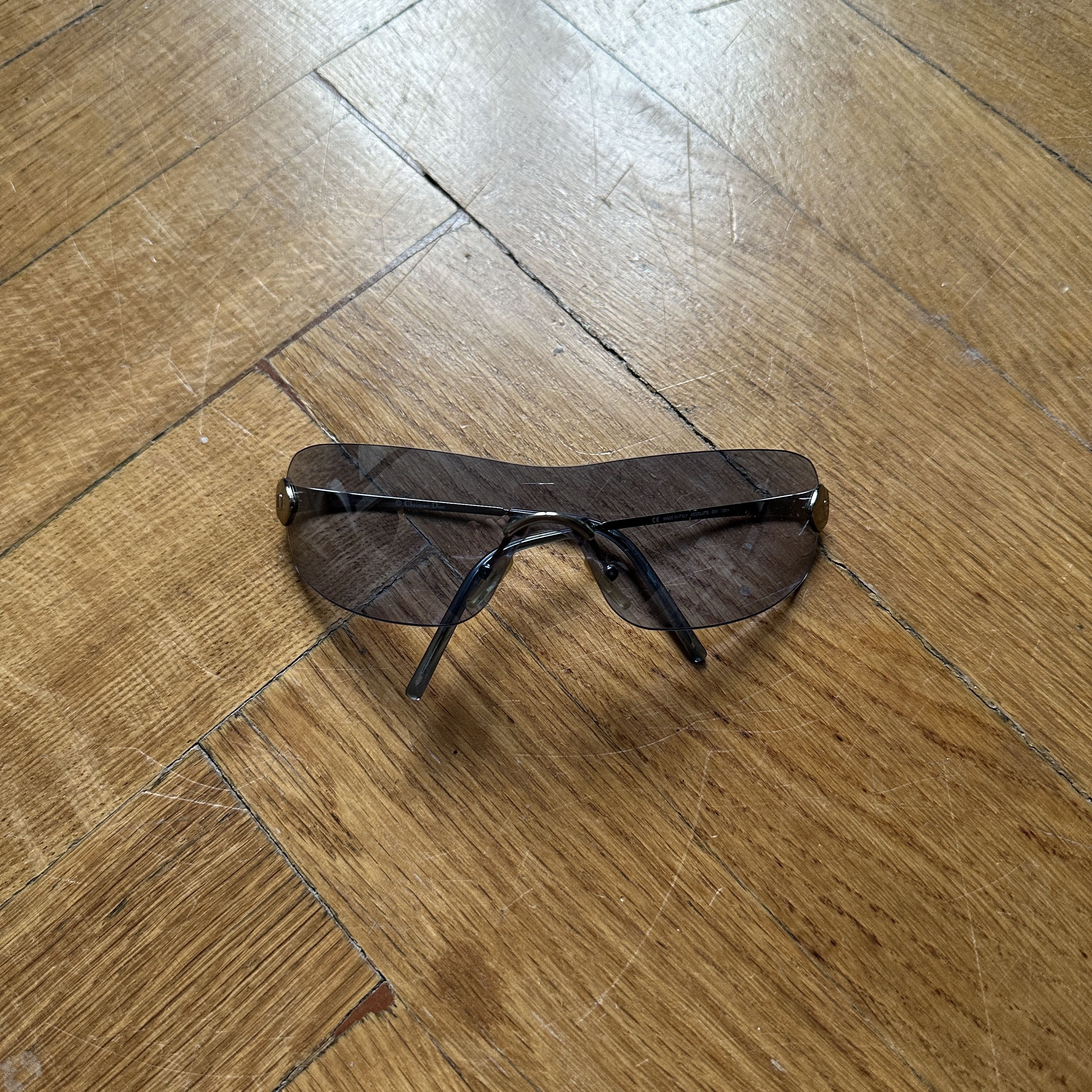 image of Dior By John Galliano 2000S Absolute Sunglasses in Blue Silver, Women's