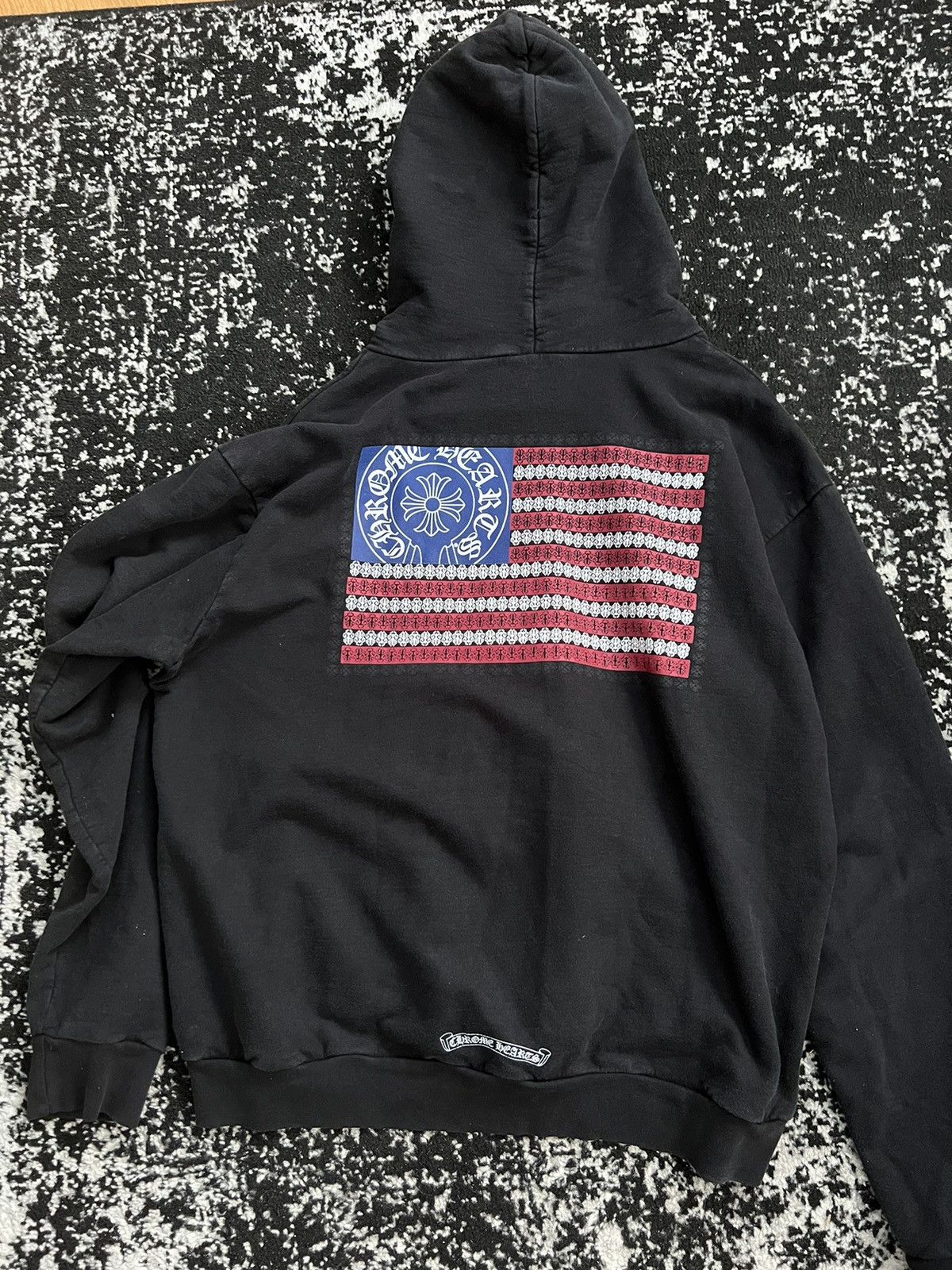 Chrome Hearts CHROME HEARTS AMERICA FLAG HOODIE | Grailed