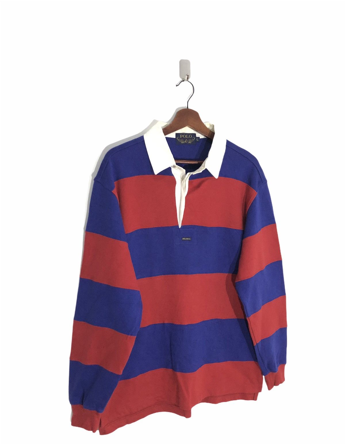 Vintage Polo British Country Club Rugby Sweatshirt Size US L / EU 52-54 / 3 - 3 Thumbnail