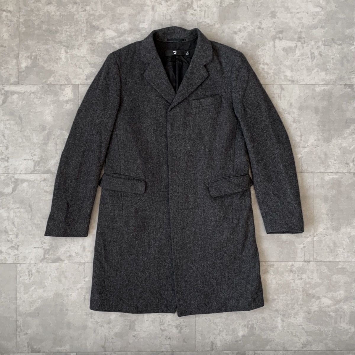 Jil Sander × Uniqlo Jil Sander Coat Jacket Buttons Dark Grey Pockets Size S Size US S / EU 44-46 / 1 - 2 Thumbnail
