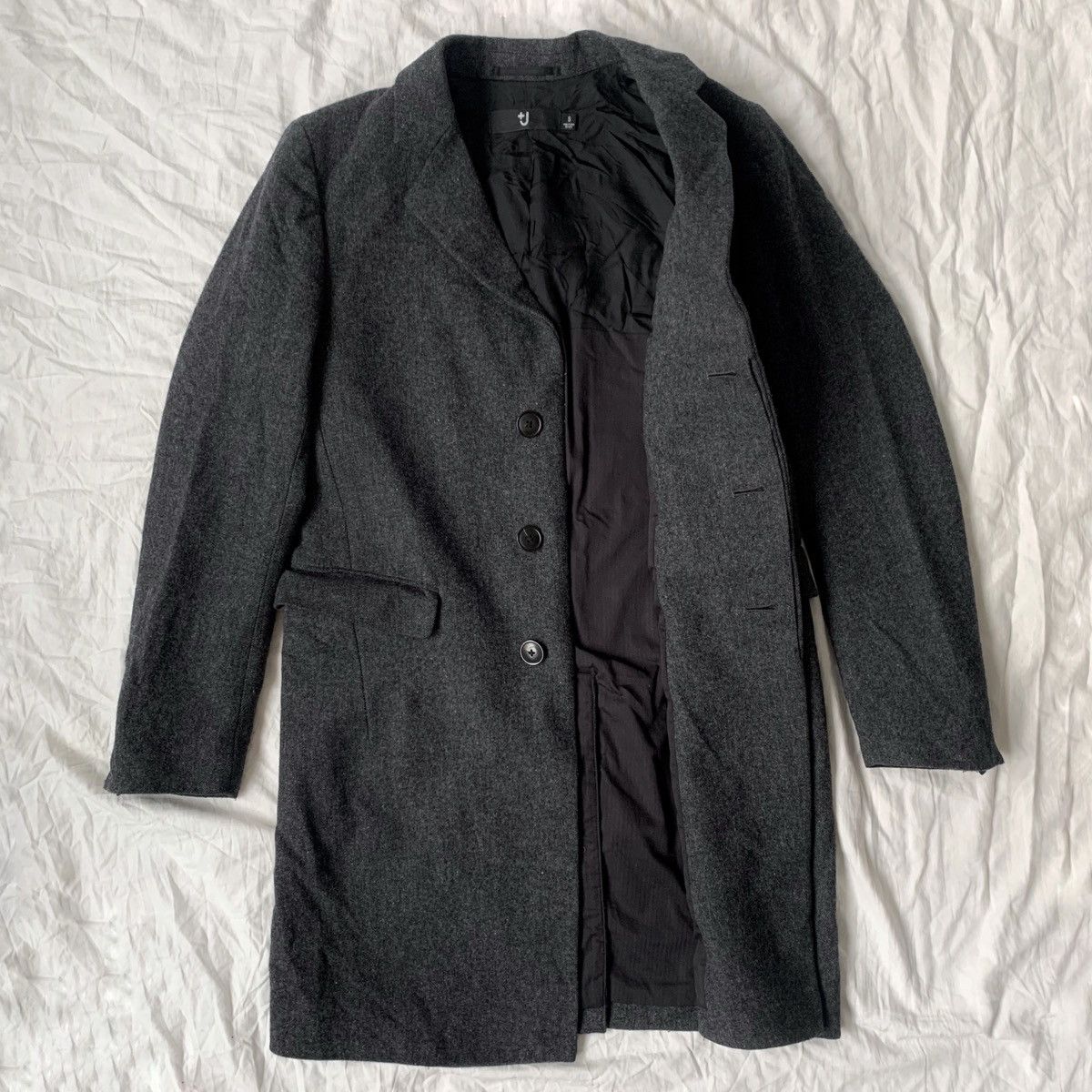 Jil Sander × Uniqlo Jil Sander Coat Jacket Buttons Dark Grey Pockets Size S Size US S / EU 44-46 / 1 - 3 Thumbnail