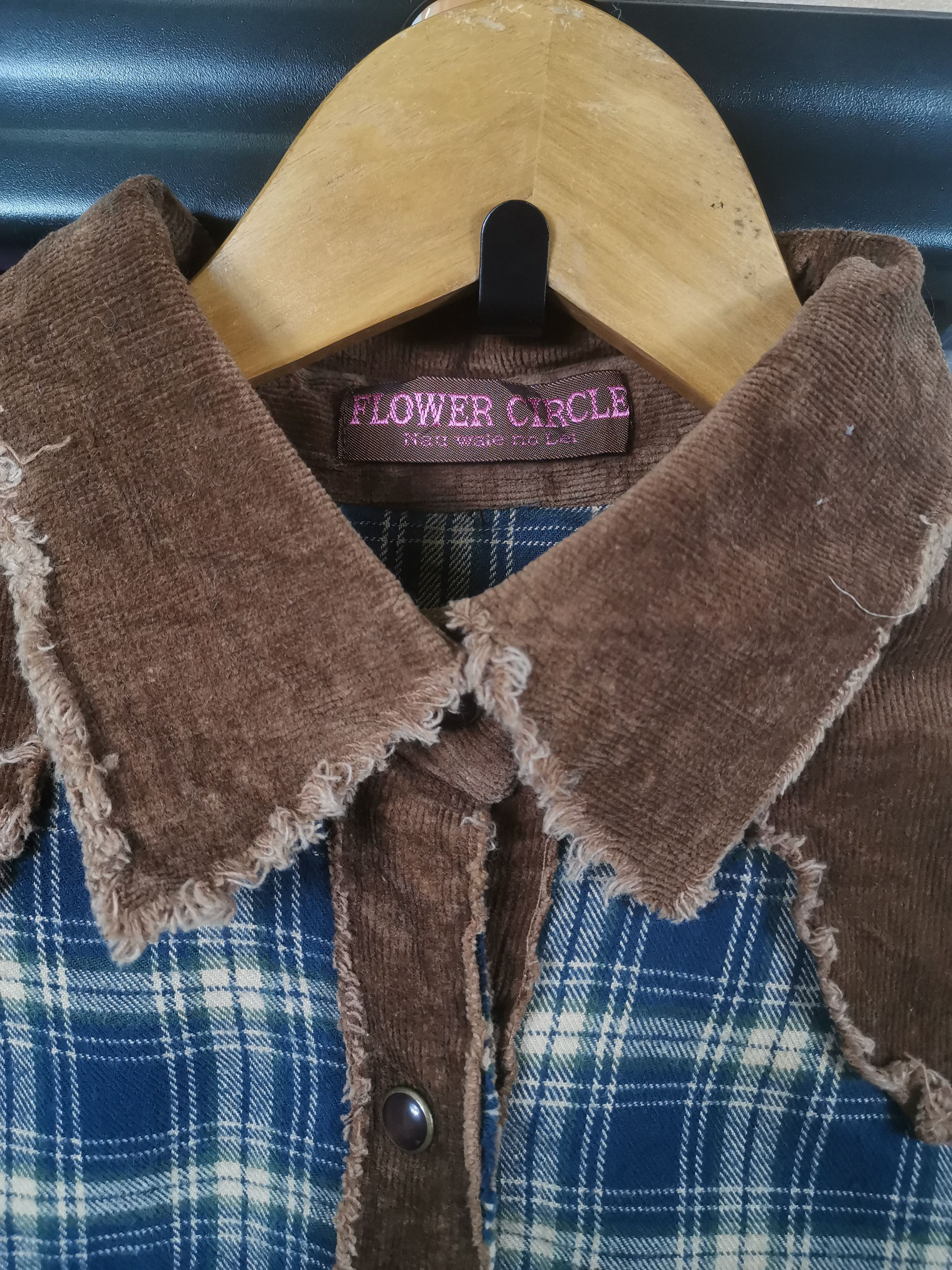Japanese Brand Vintage Flower Circle Western Flannel Shirt Size US XXS / EU 40 - 4 Thumbnail
