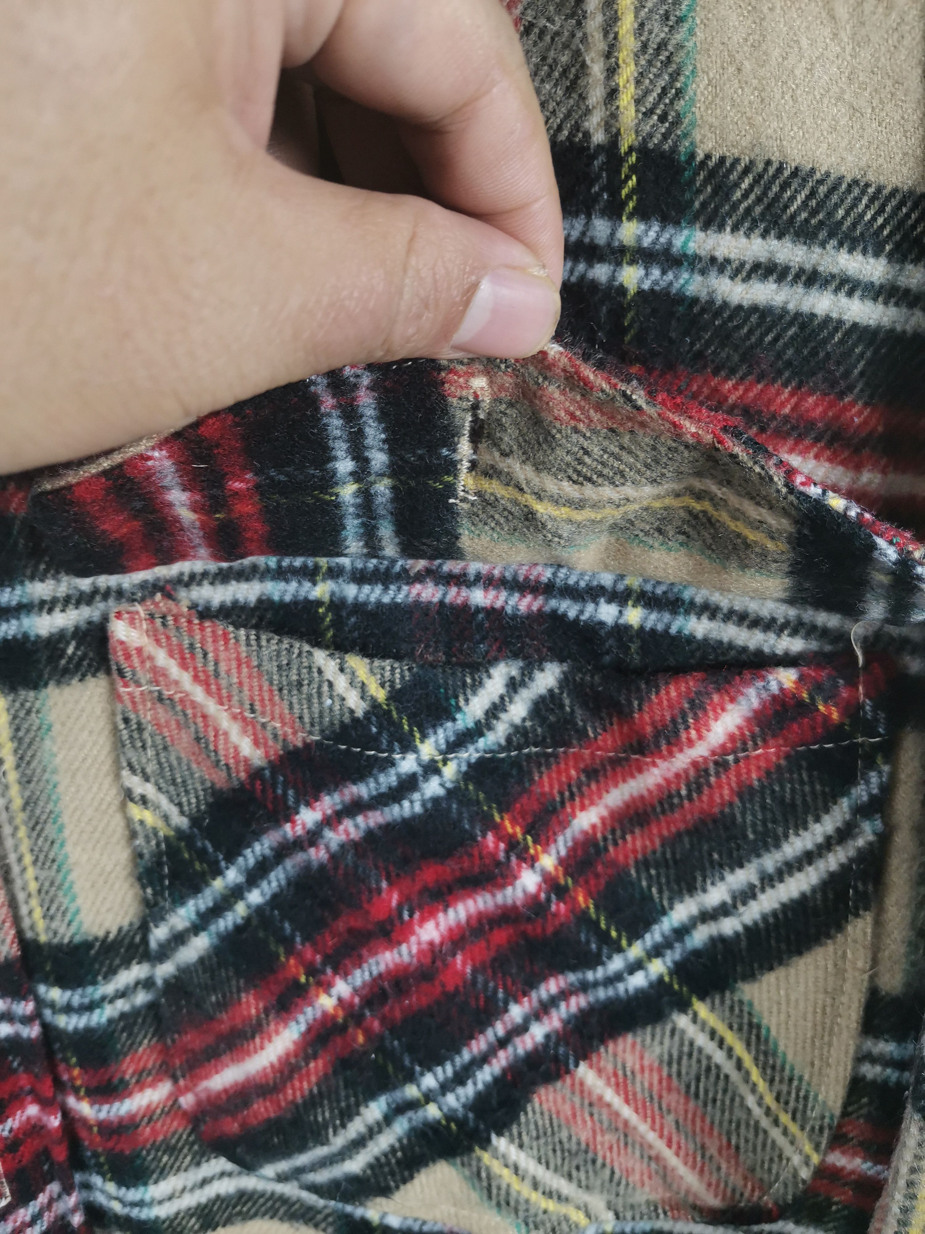 Japanese Brand Trashed Vintage John Henry Plaid Wool Flannel Shirt Jacket Size US M / EU 48-50 / 2 - 2 Thumbnail
