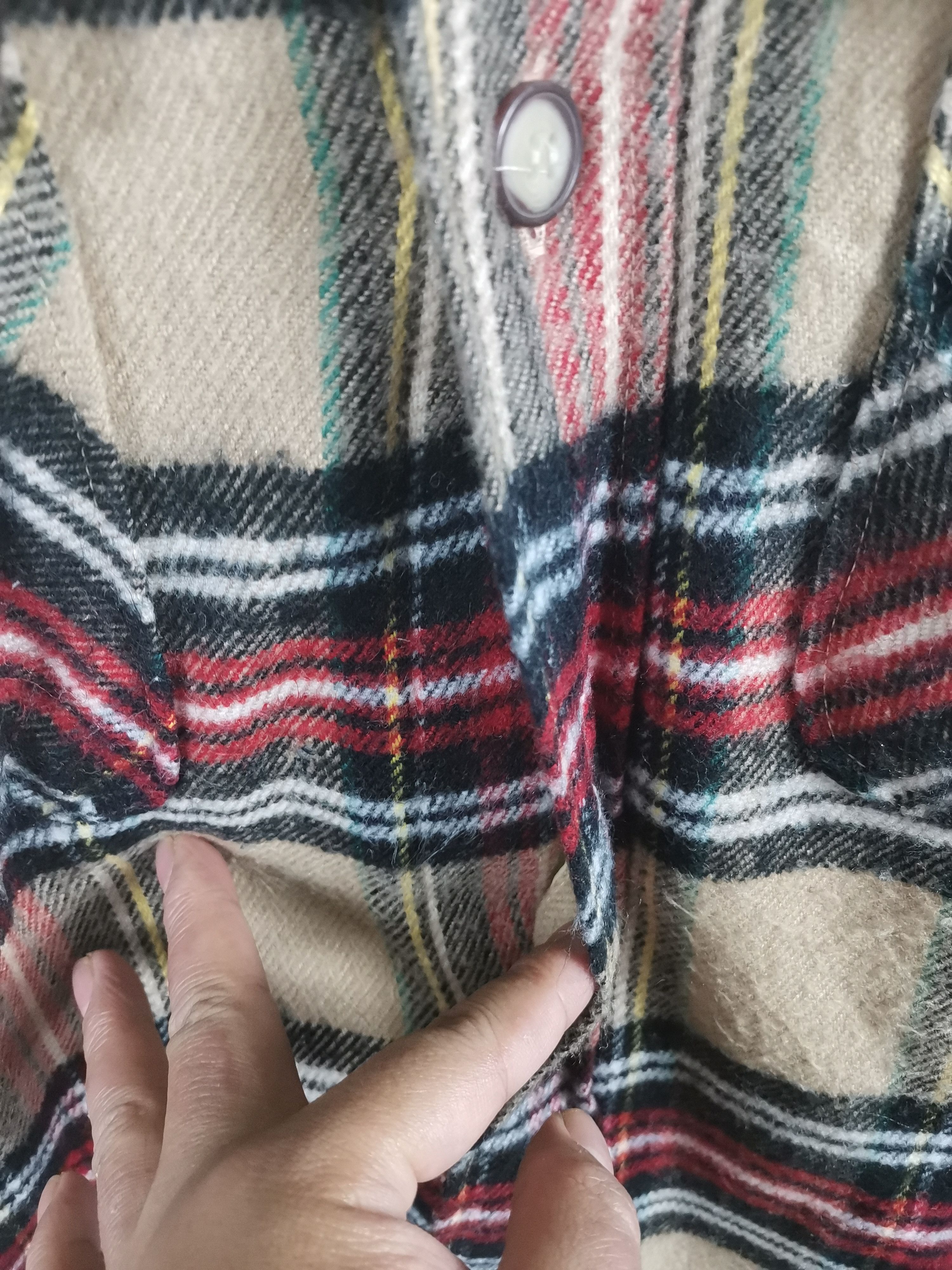 Japanese Brand Trashed Vintage John Henry Plaid Wool Flannel Shirt Jacket Size US M / EU 48-50 / 2 - 5 Thumbnail