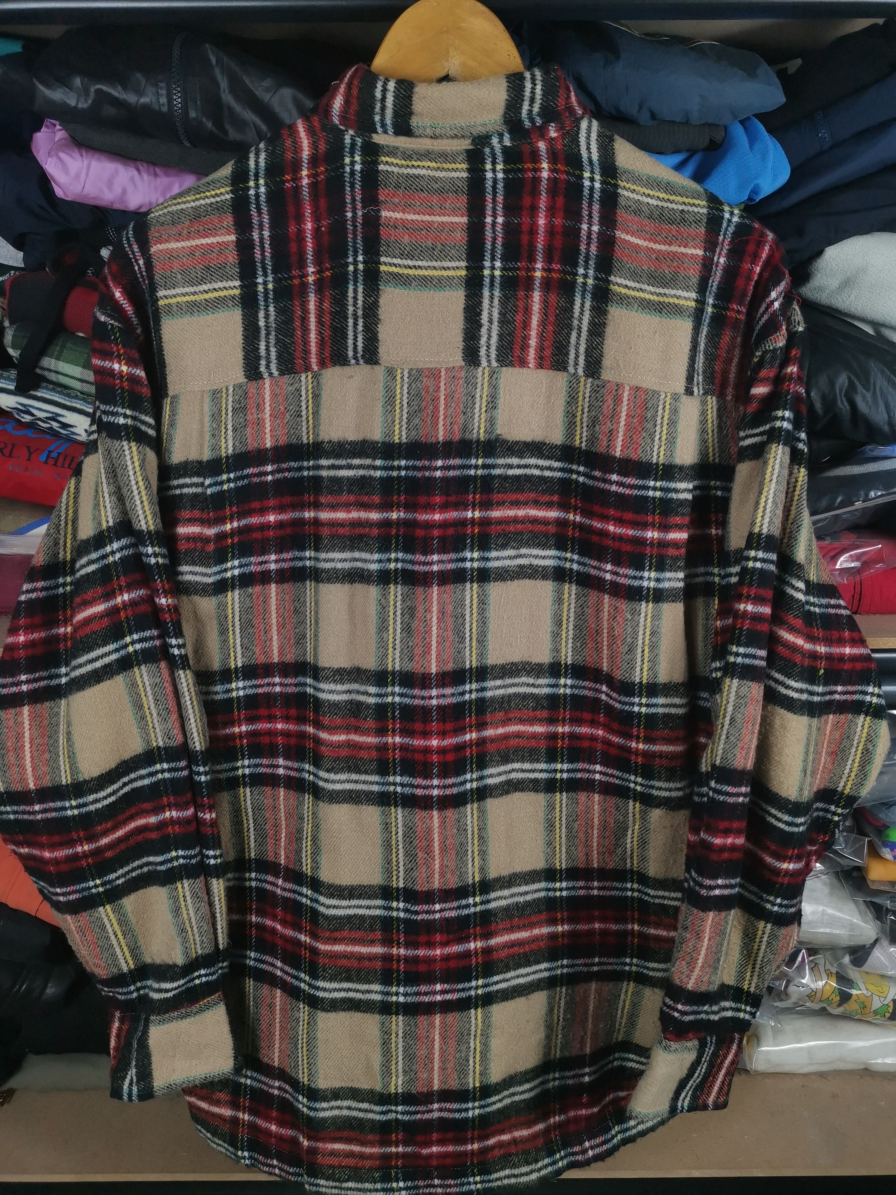 Japanese Brand Trashed Vintage John Henry Plaid Wool Flannel Shirt Jacket Size US M / EU 48-50 / 2 - 4 Thumbnail