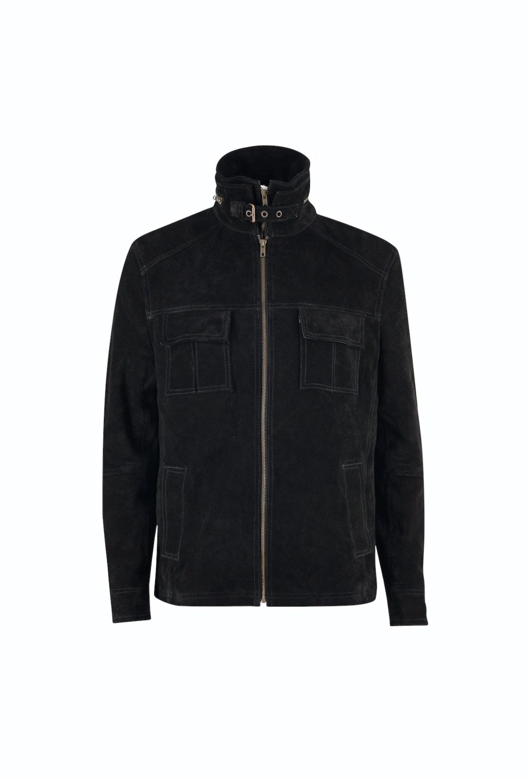 Leather Jacket × Streetwear × Vintage Zip Suede Jacket Black | Grailed