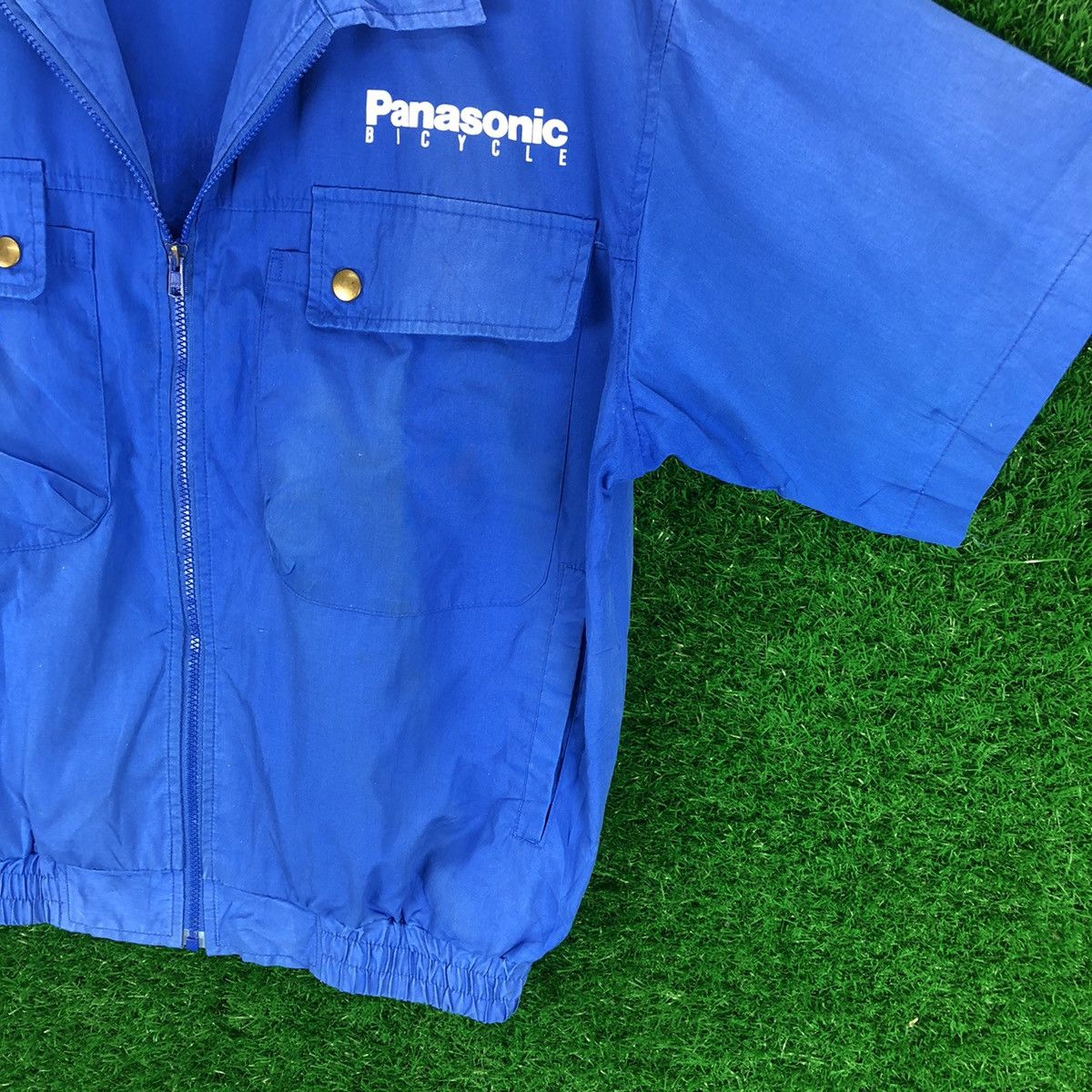 Japanese Brand Vintage 80's Panasonic Retro Bicycle Spell Out Work Jacket Size US L / EU 52-54 / 3 - 6 Thumbnail
