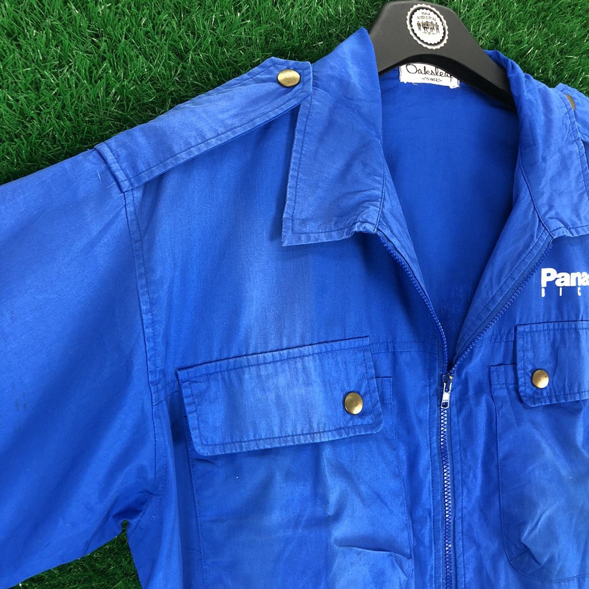 Japanese Brand Vintage 80's Panasonic Retro Bicycle Spell Out Work Jacket Size US L / EU 52-54 / 3 - 5 Thumbnail