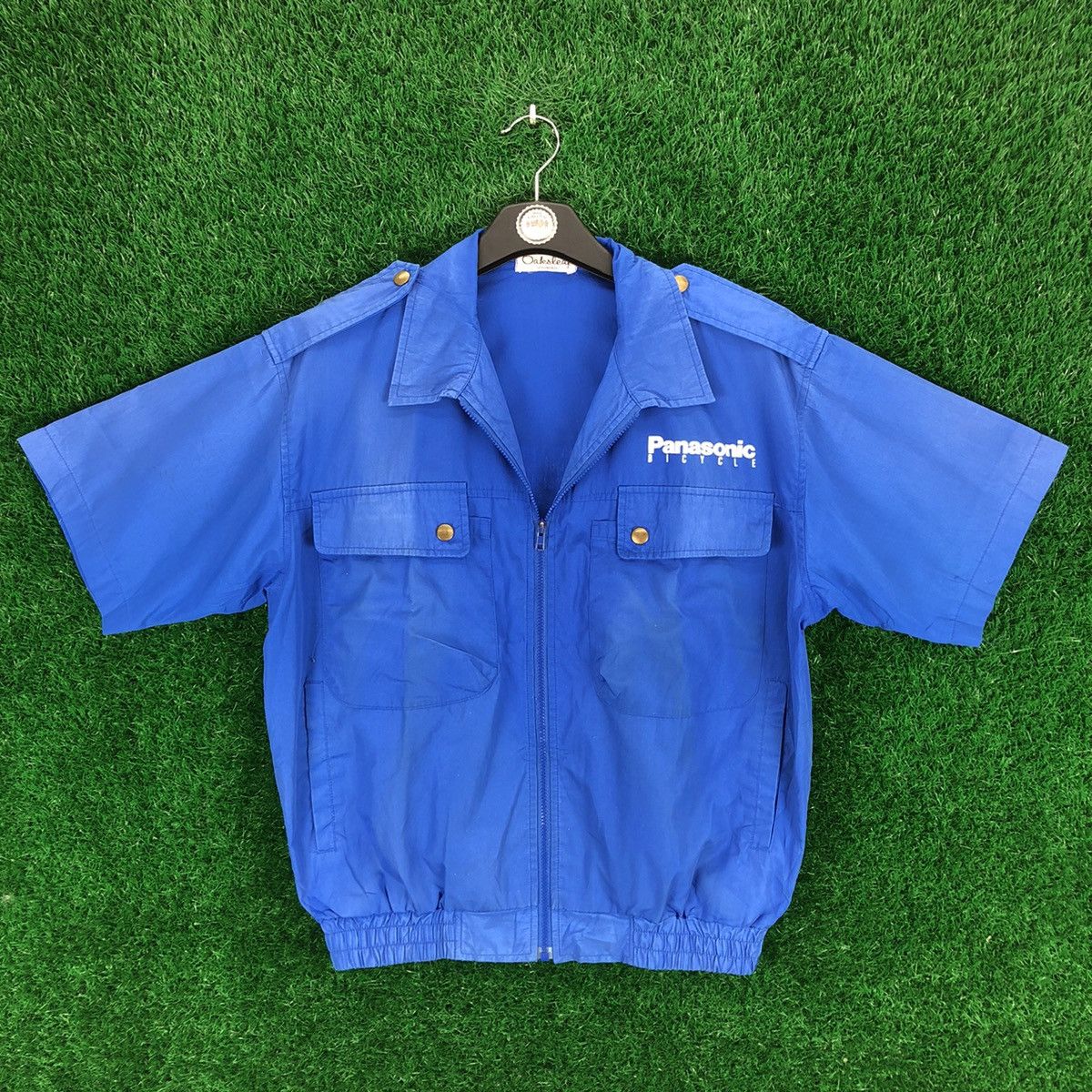 Japanese Brand Vintage 80's Panasonic Retro Bicycle Spell Out Work Jacket Size US L / EU 52-54 / 3 - 4 Thumbnail