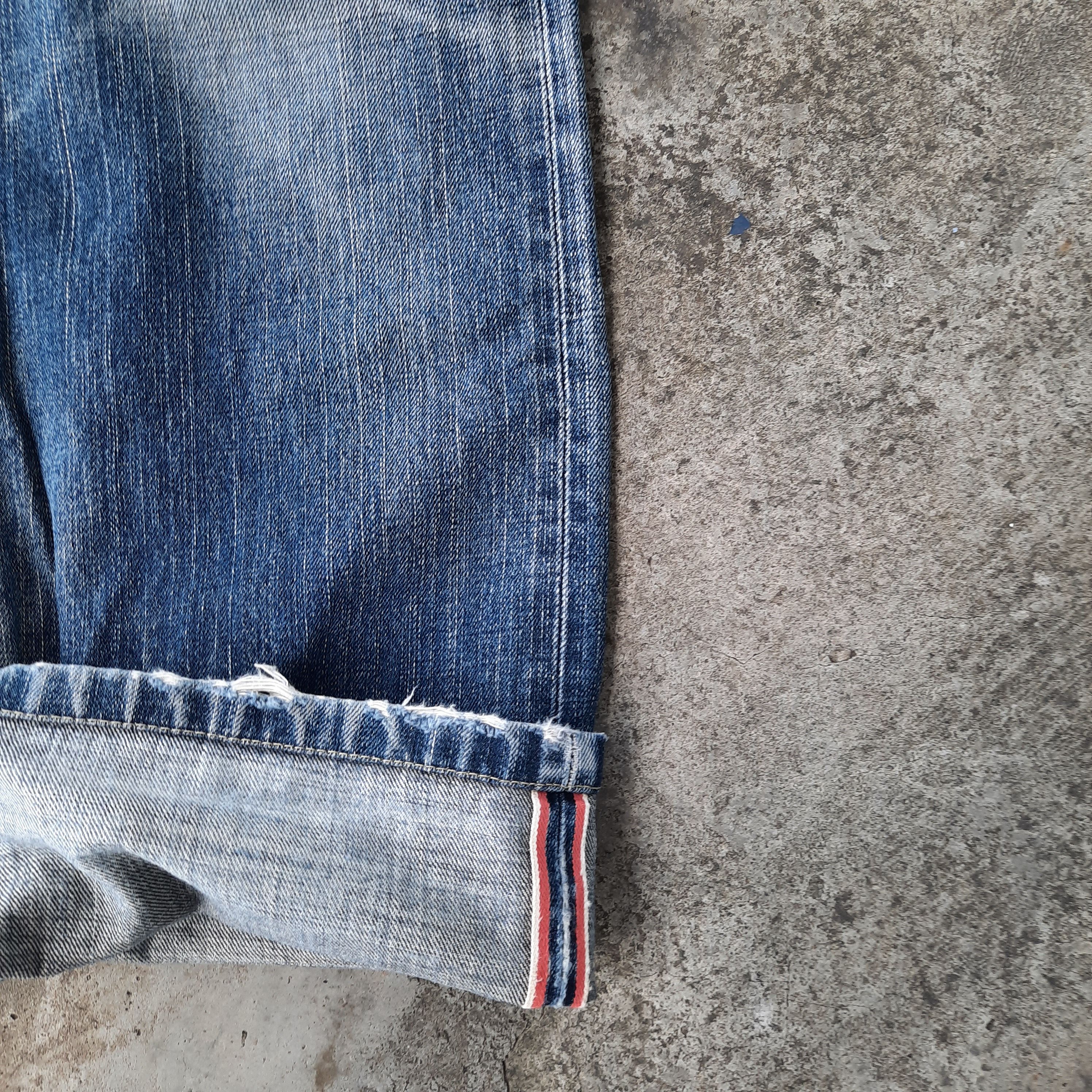 Edwin × Japanese Brand Edwin 505z Selvedge Buckle Distressed Denim Size US 33 - 5 Thumbnail