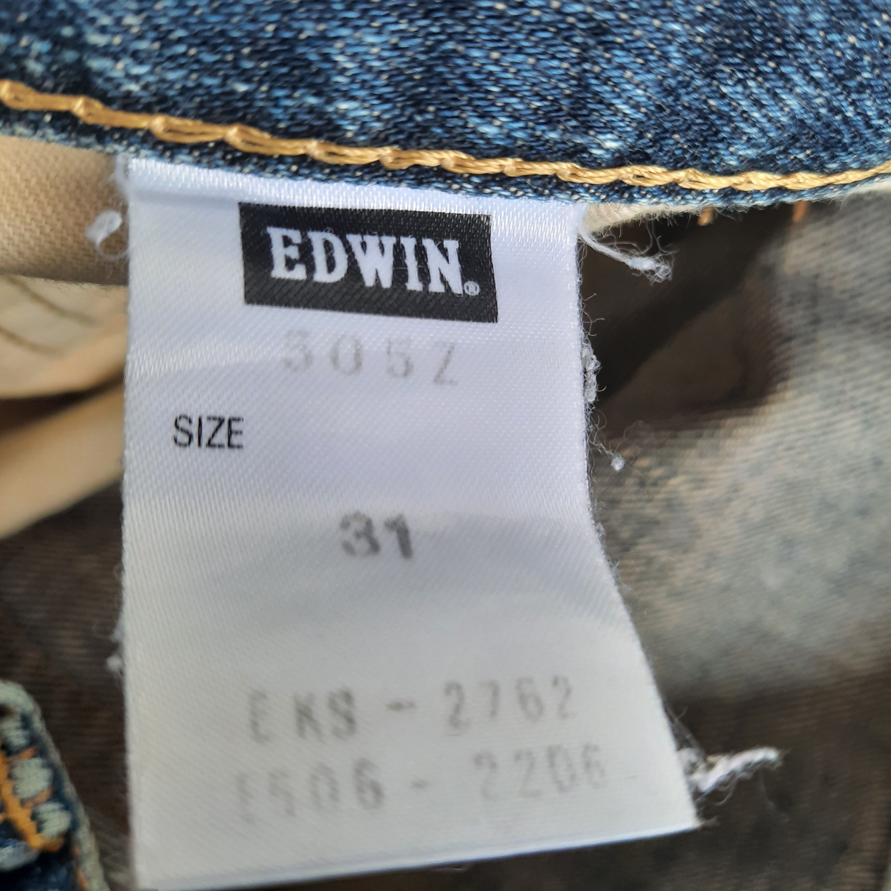 Edwin × Japanese Brand Edwin 505z Selvedge Buckle Distressed Denim Size US 33 - 10 Thumbnail