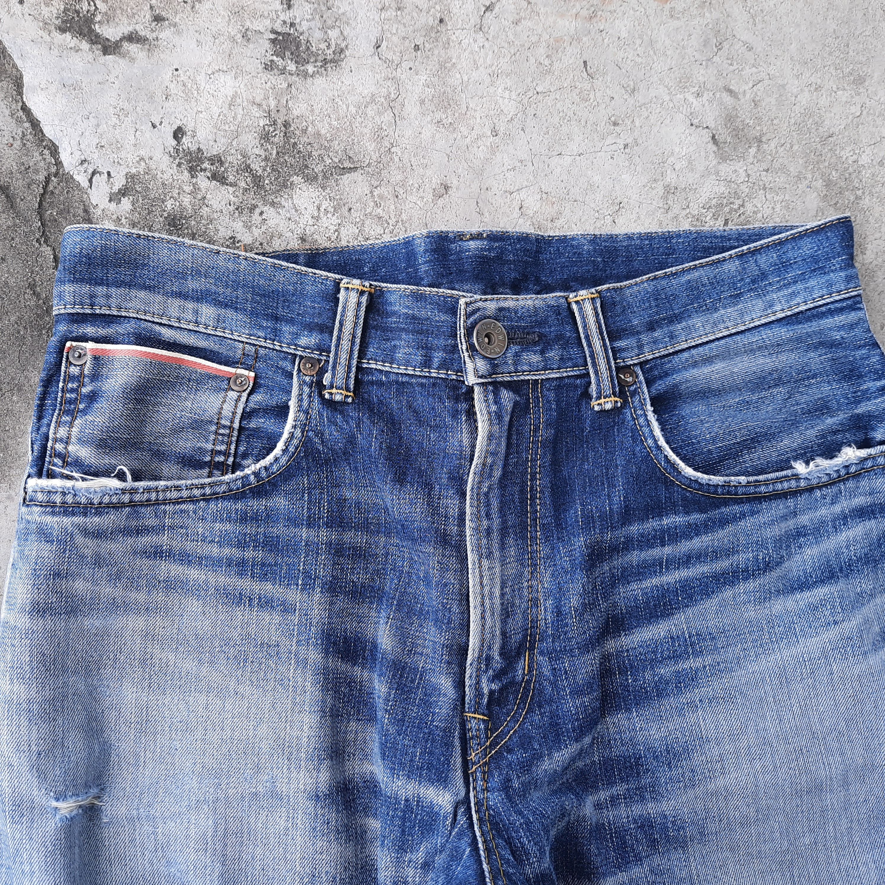 Edwin × Japanese Brand Edwin 505z Selvedge Buckle Distressed Denim Size US 33 - 7 Thumbnail