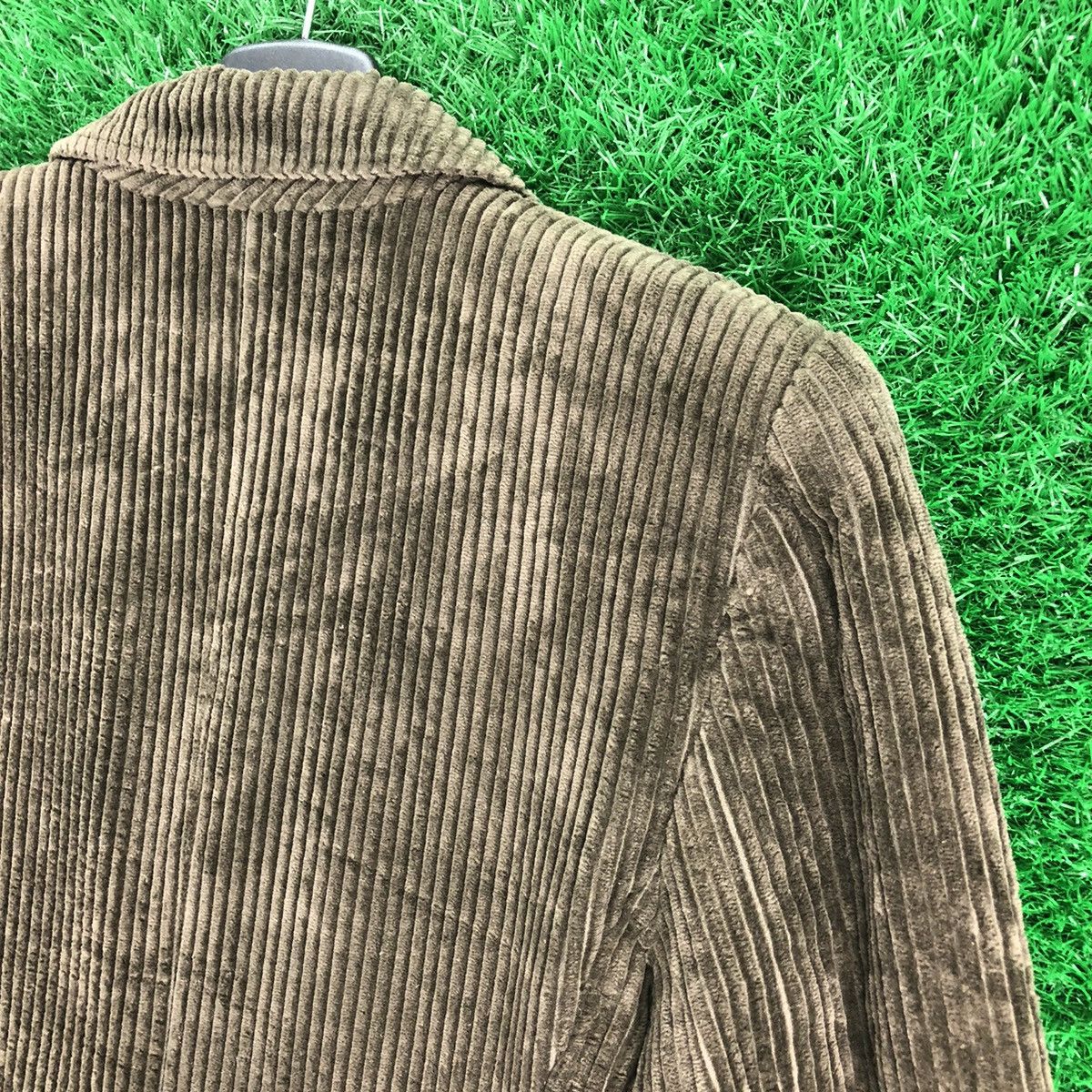 Japanese Brand Vintage Coduroy Pea Coat Double Breasted by Bell Milan Size US S / EU 44-46 / 1 - 5 Thumbnail