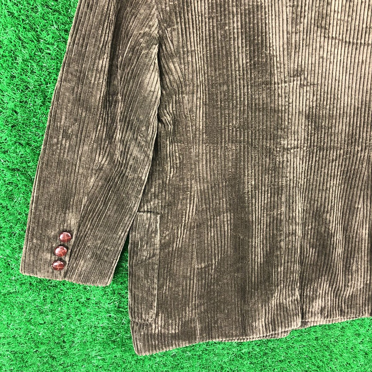 Japanese Brand Vintage Coduroy Pea Coat Double Breasted by Bell Milan Size US S / EU 44-46 / 1 - 6 Thumbnail