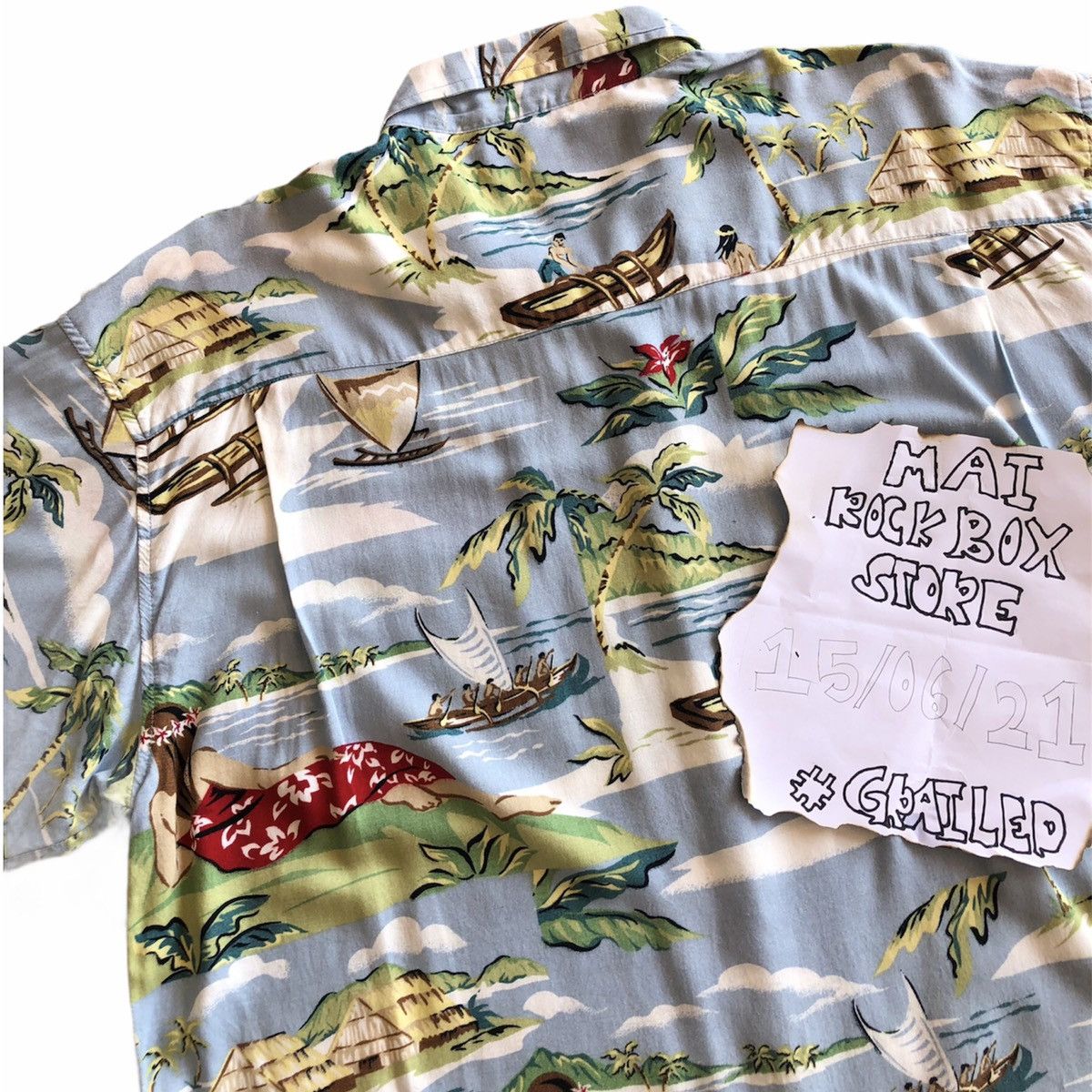 Batik Bay Vintage 80's Hawaiian Rayon Fabric Shirts by Utility Size US XXL / EU 58 / 5 - 7 Thumbnail