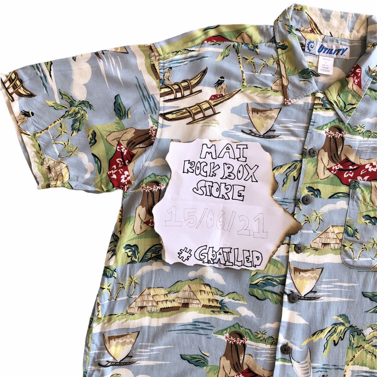 Batik Bay Vintage 80's Hawaiian Rayon Fabric Shirts by Utility Size US XXL / EU 58 / 5 - 3 Thumbnail