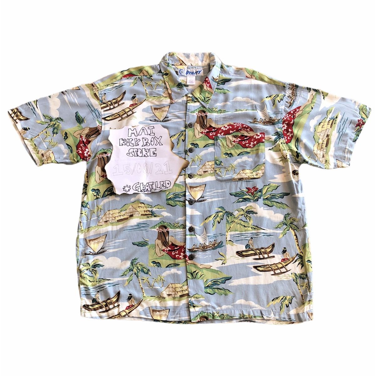 Batik Bay Vintage 80's Hawaiian Rayon Fabric Shirts by Utility Size US XXL / EU 58 / 5 - 1 Thumbnail
